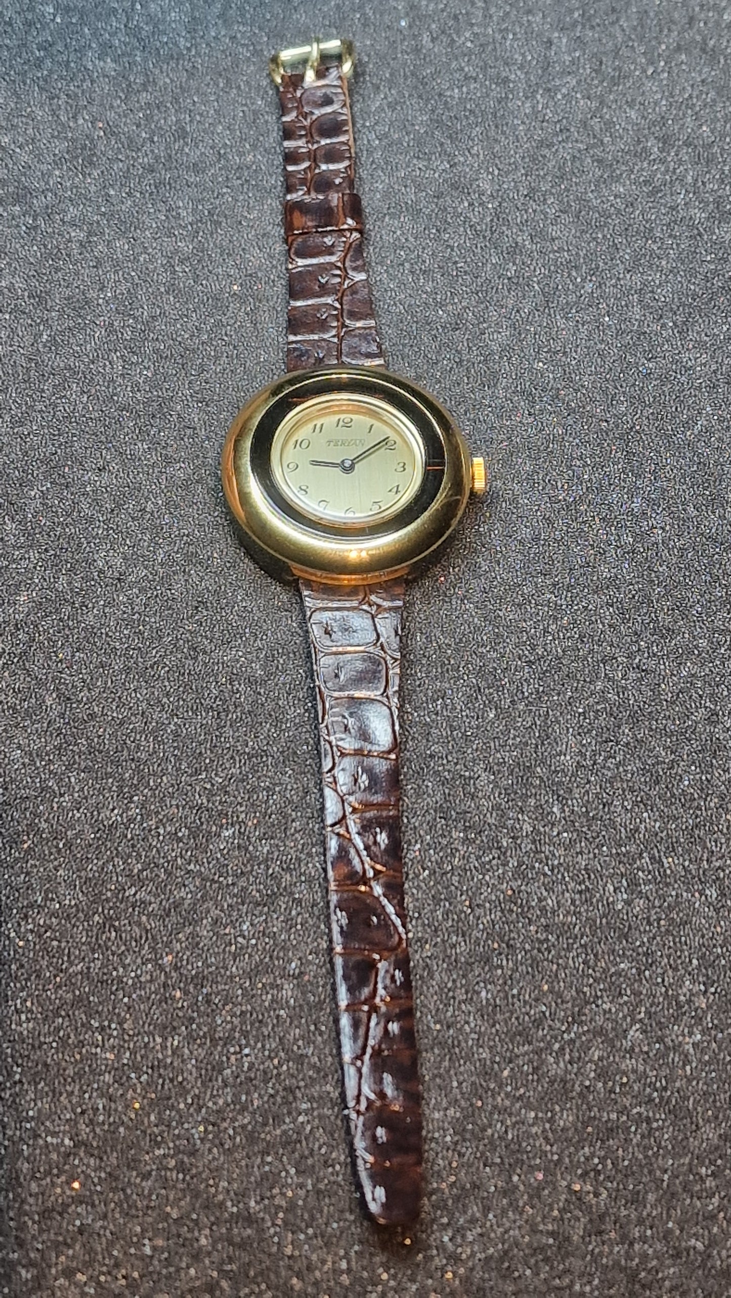 TERIAN – Swiss Made – NOS – ILONA LTD Acrylic Case – 1970s/80s – Mechanical