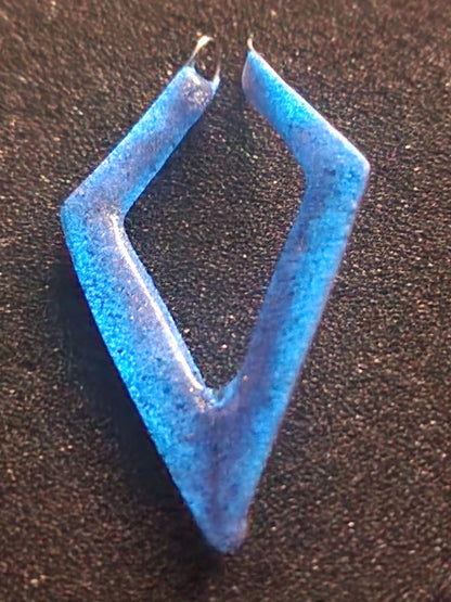 Chevron Ring-Holder Pendant — Holo Sparkle & UV Blue Glow | Handmade by MakiArt (Swiss-made)