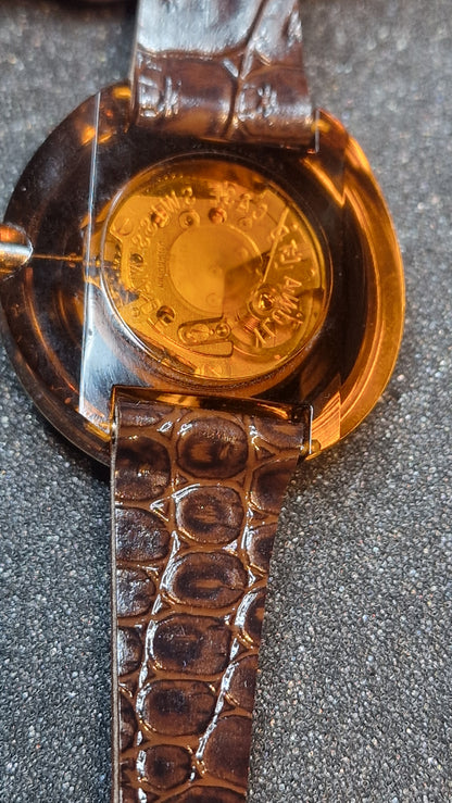 TERIAN – Swiss Made – NOS – ILONA LTD Acrylic Case – 1970s/80s – Mechanical