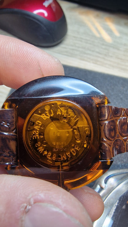 TERIAN – Swiss Made – NOS – ILONA LTD Acrylic Case – 1970s/80s – Mechanical