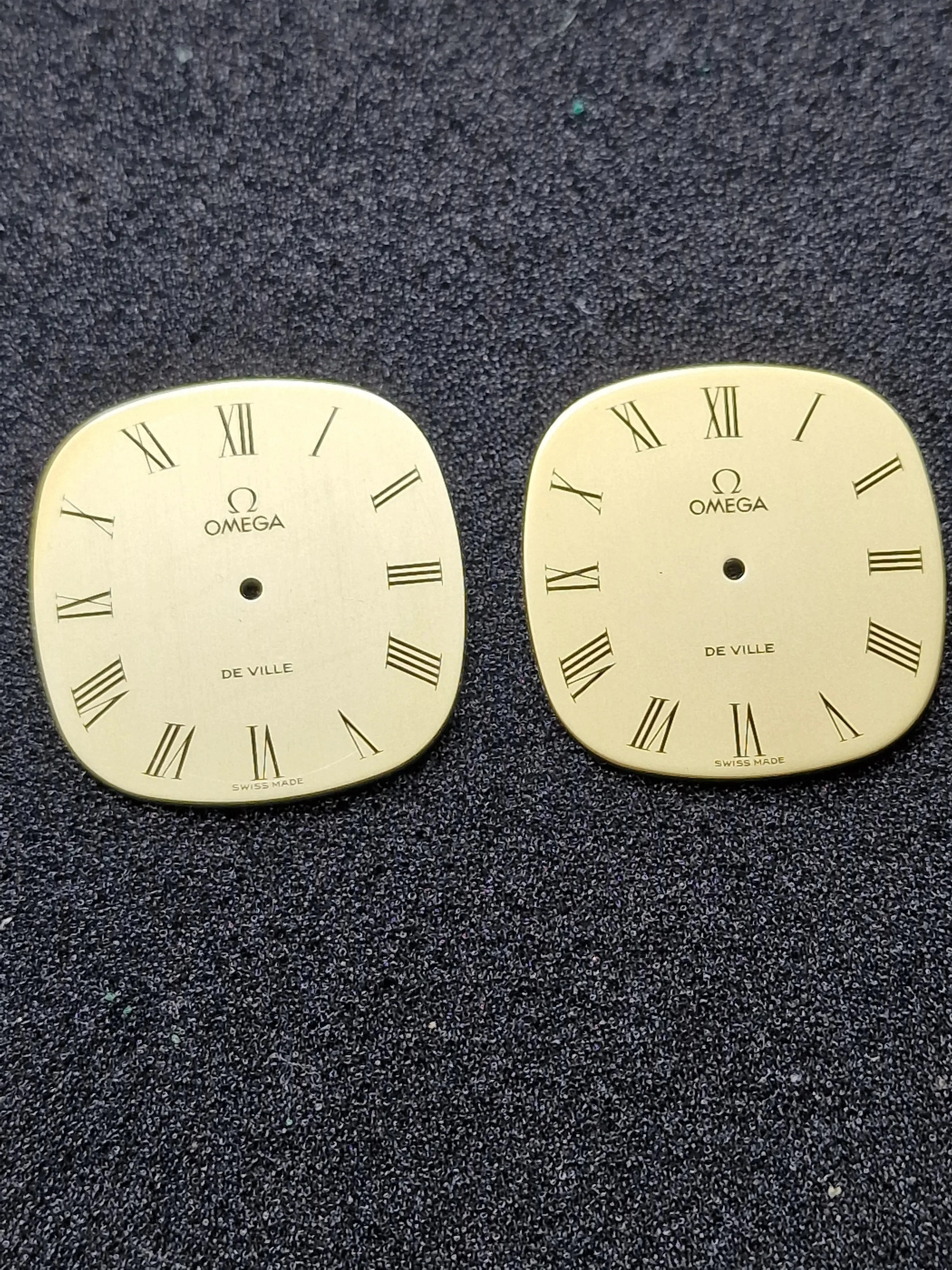 2x Omega De Ville Dials – Original Vintage 28.35 mm 1