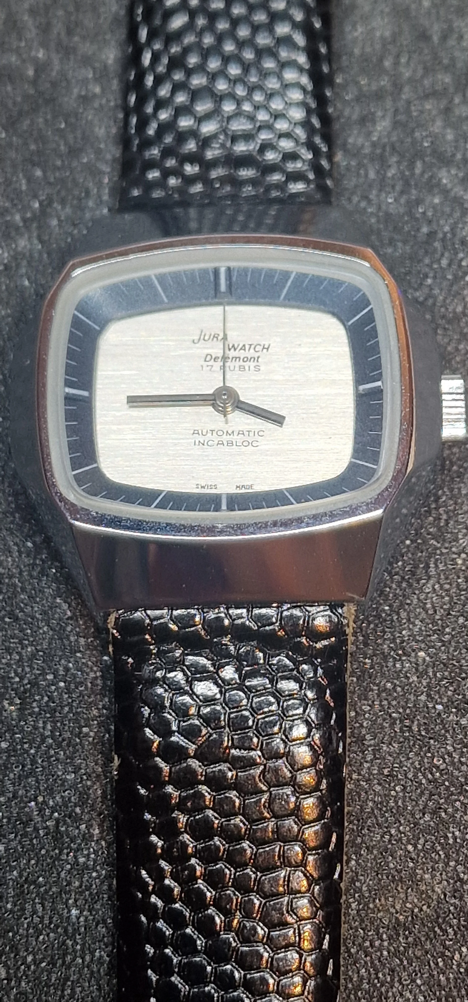 JURA Watch Delémont – Swiss Made Automatic with Incabloc, 30x31mm, Steel Case