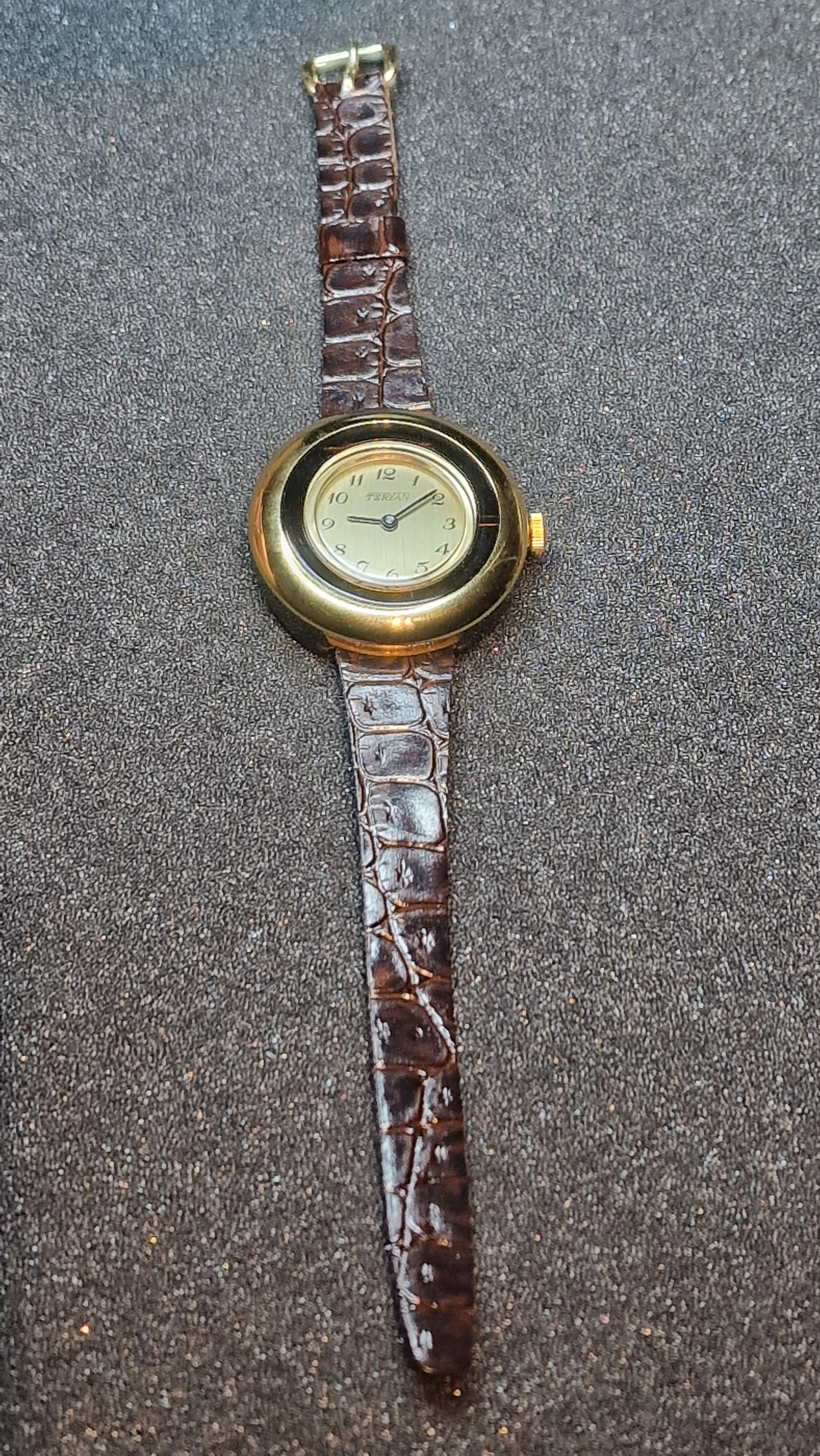 TERIAN – Swiss Made – NOS – ILONA LTD Acrylic Case – 1970s/80s – Mechanical