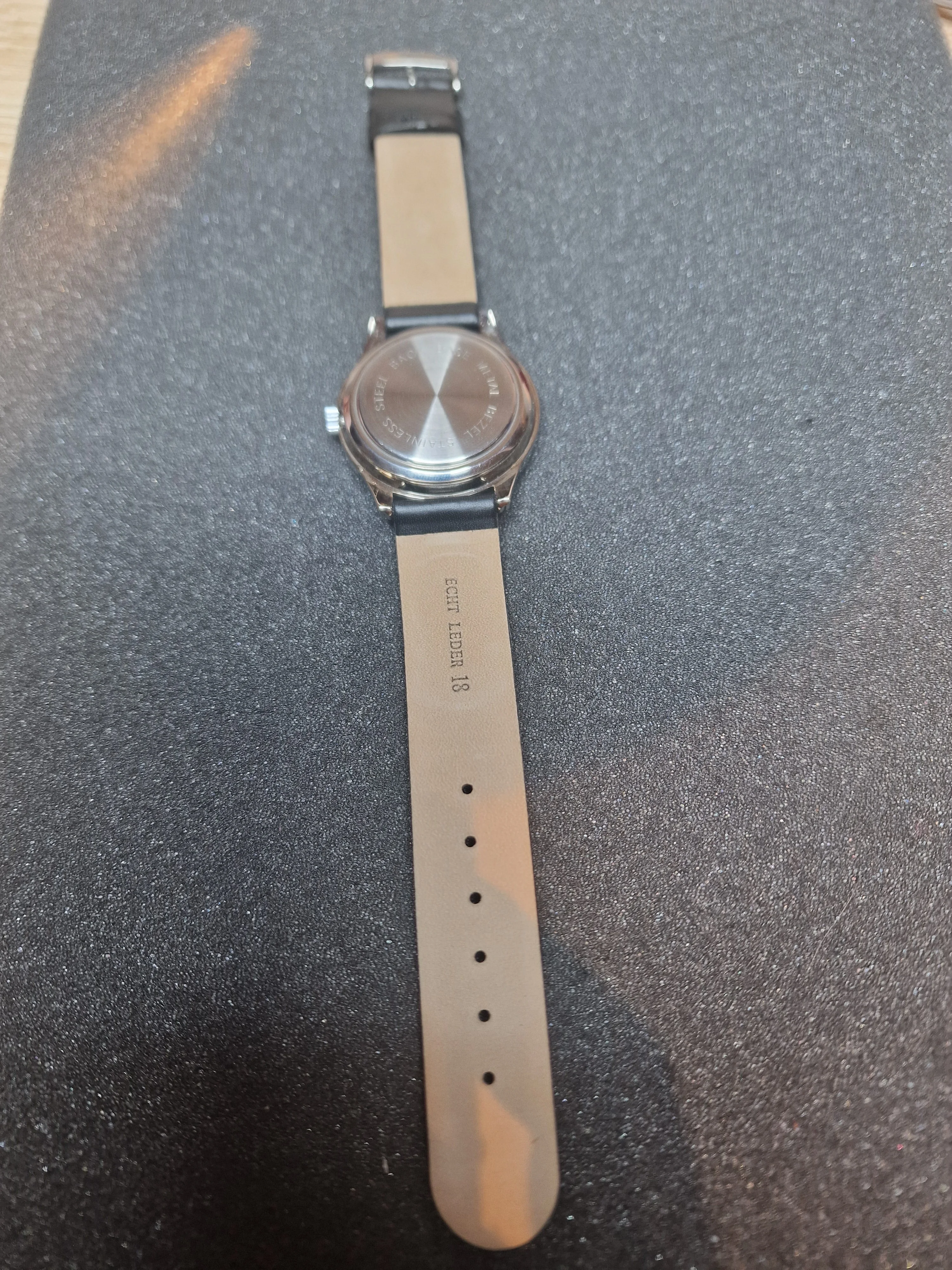 New, Unworn Automatic Blue Time Watch in Bauhaus Style 37mm 7