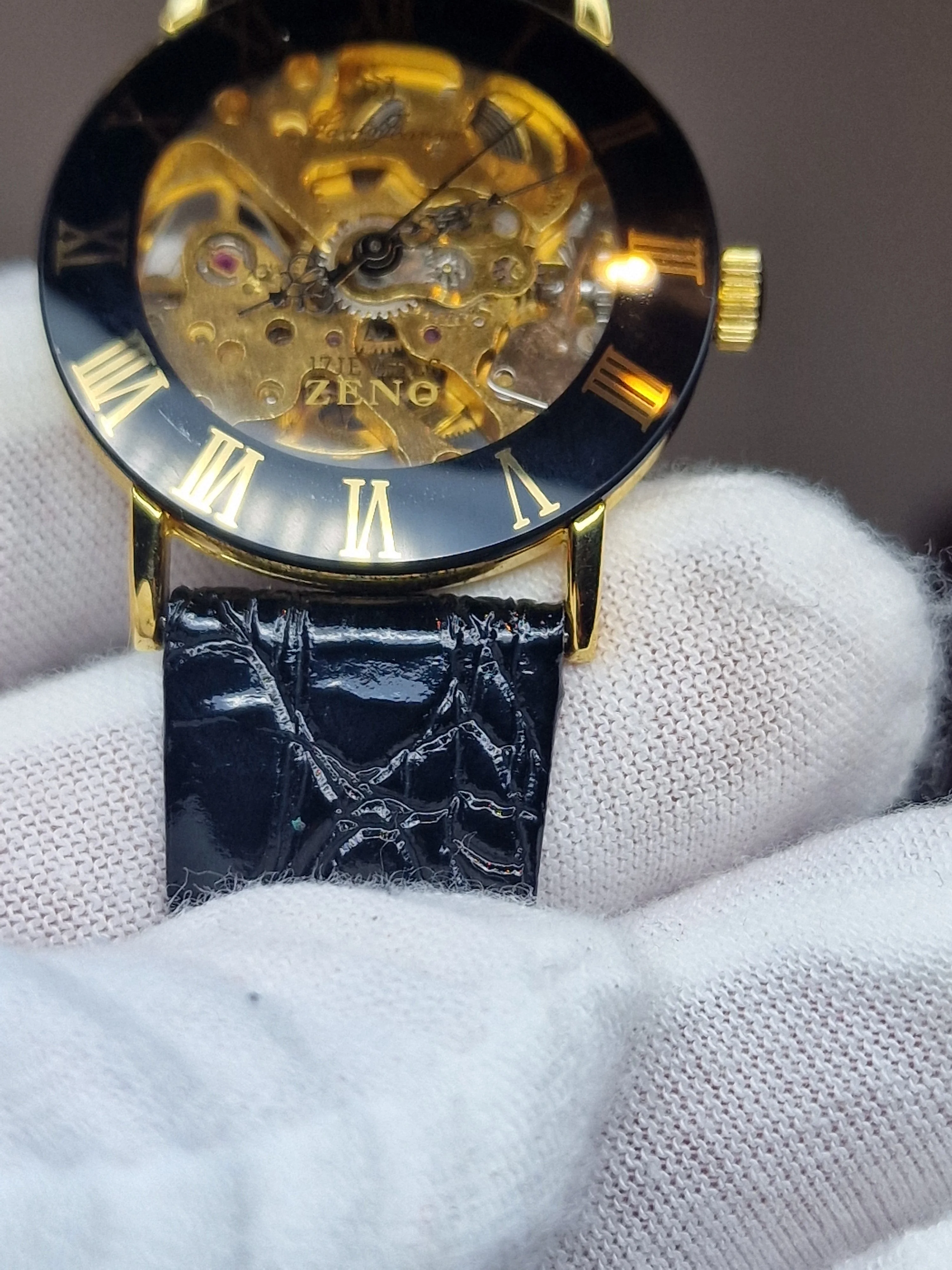 New, unworn Zeno skeleton men's watch from business liquidation 9