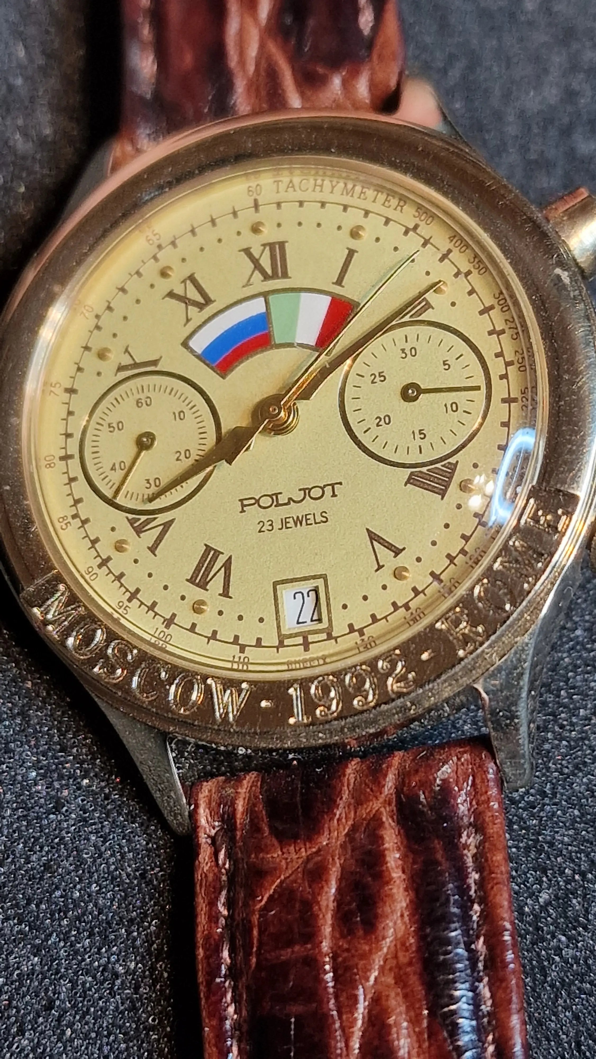 Poljot “Moscow 1992 – Rome” Mechanical Chronograph (Limited 23532/25000) 🇷🇺🇮🇹 1