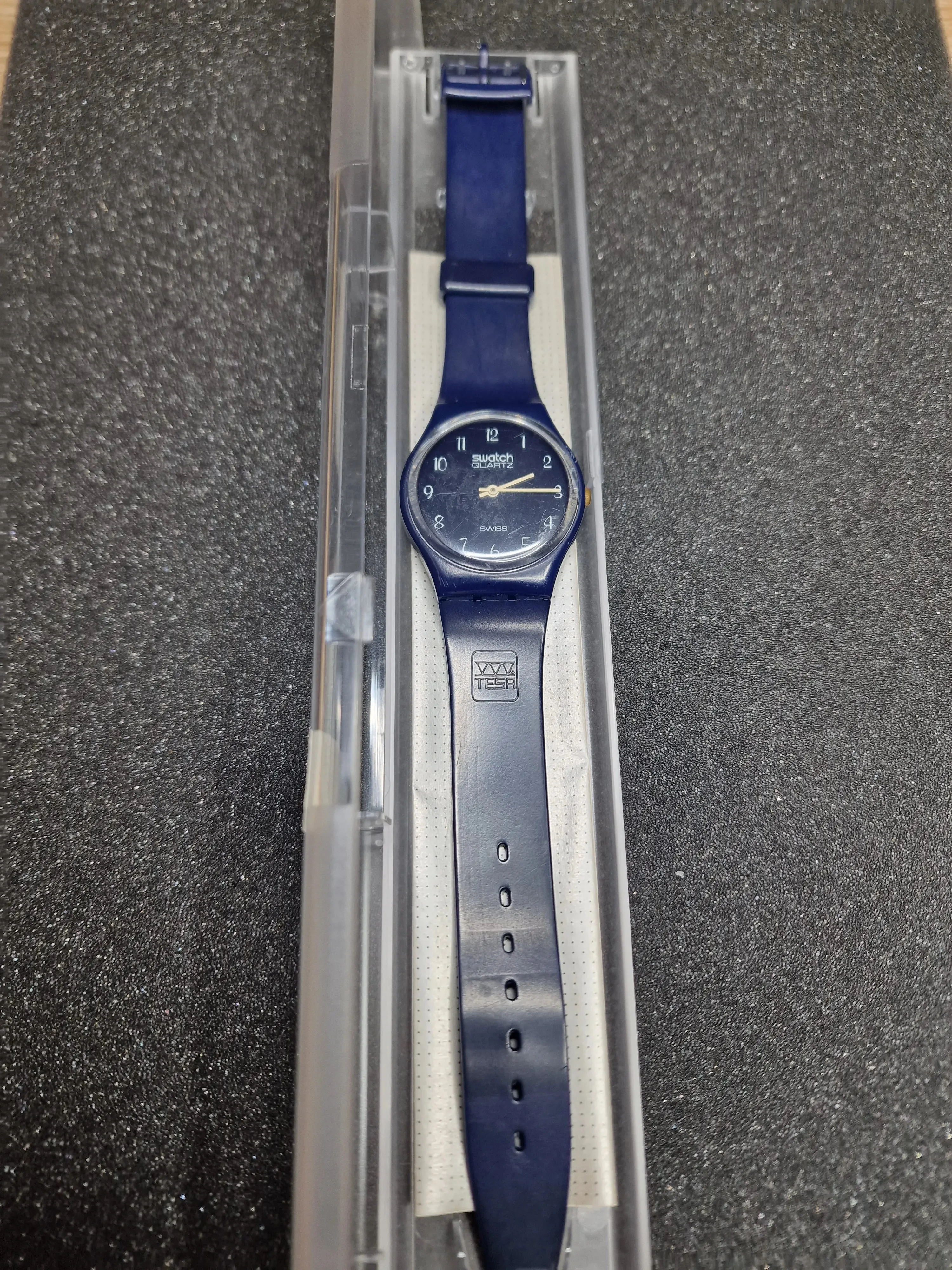Rare 1983 Swatch GN001 – Specialist trade FHL on Strap – 34mm 2