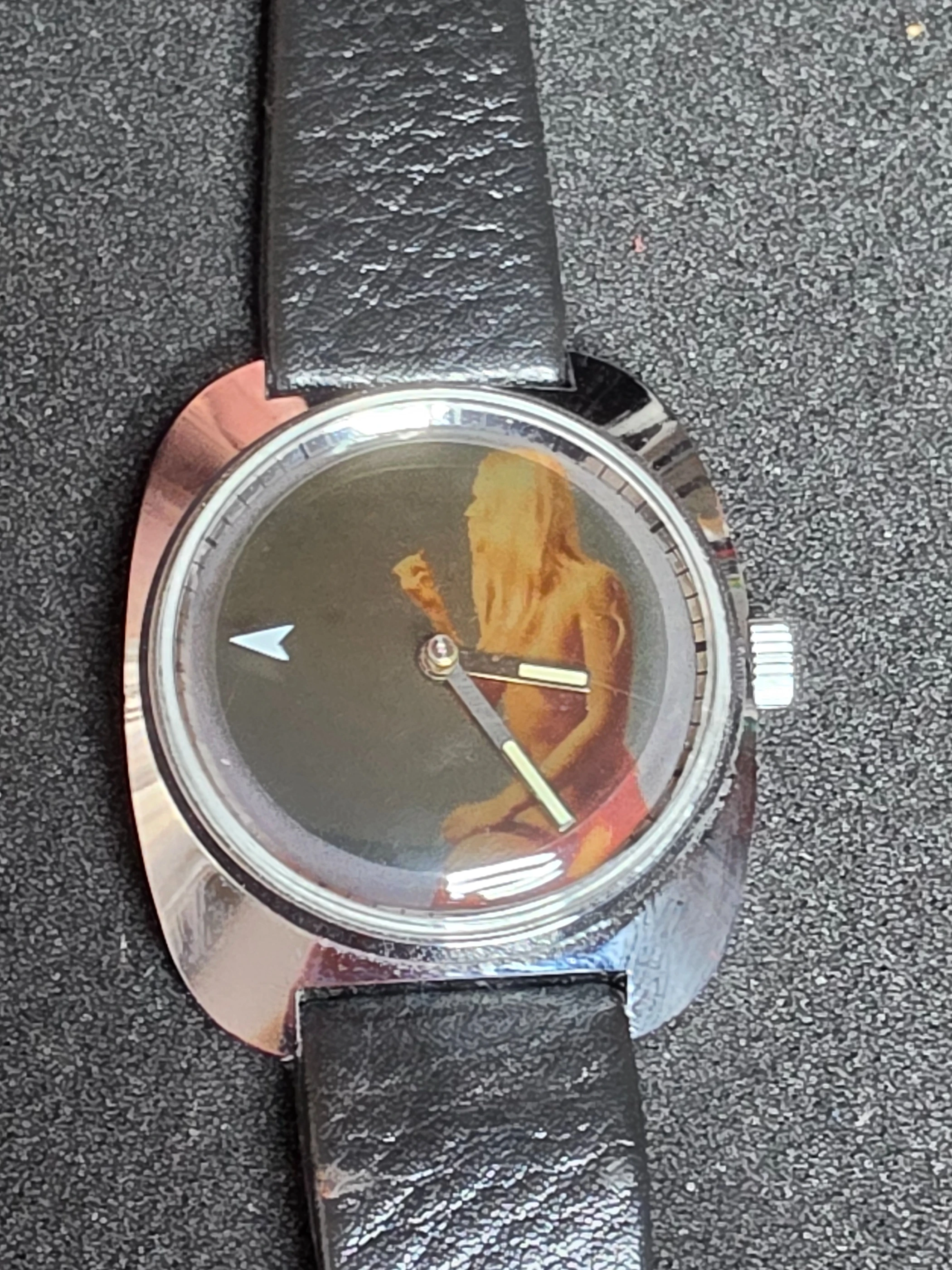 Rare Vintage Erotic Watch – Swiss Made – Hand-Wound – 1970s – Patented Animation