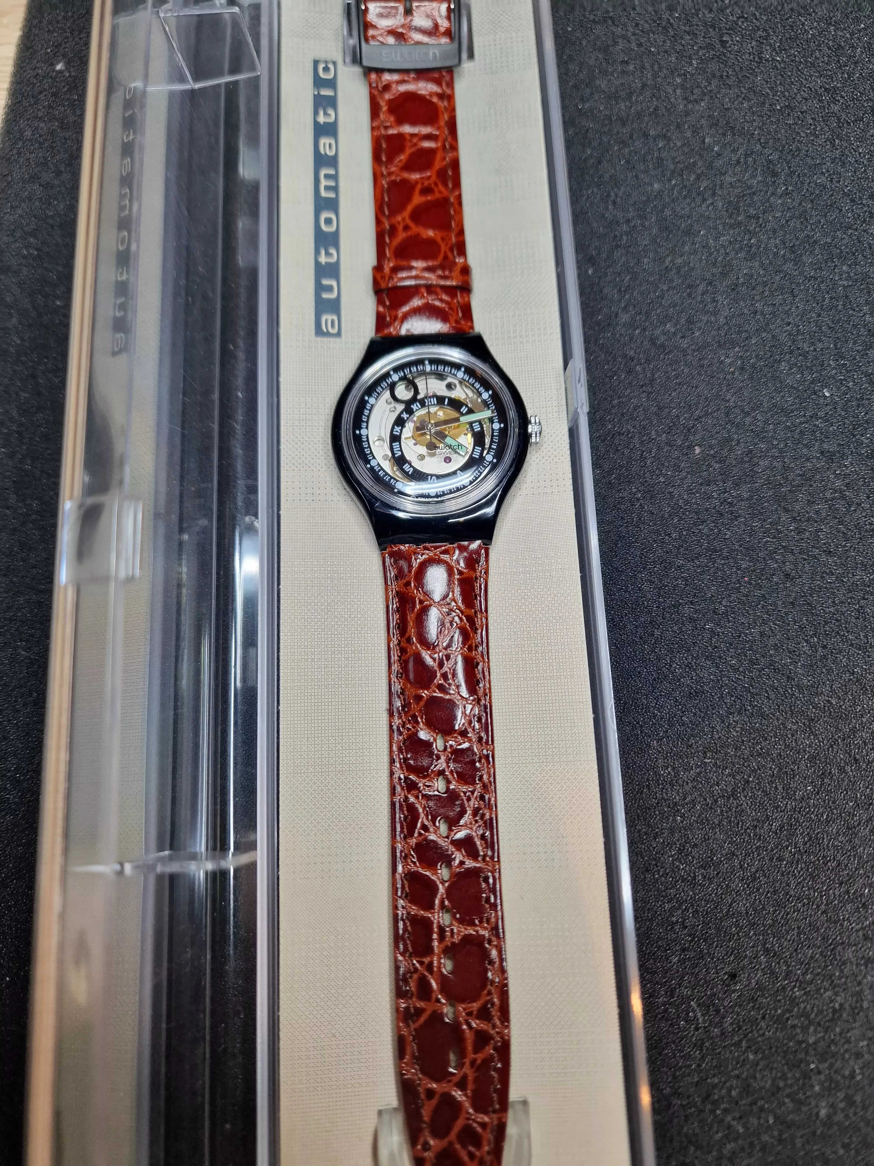 Swatch Automatic SAB102 "Black Circles" (1993) – Vintage Skeleton - 3