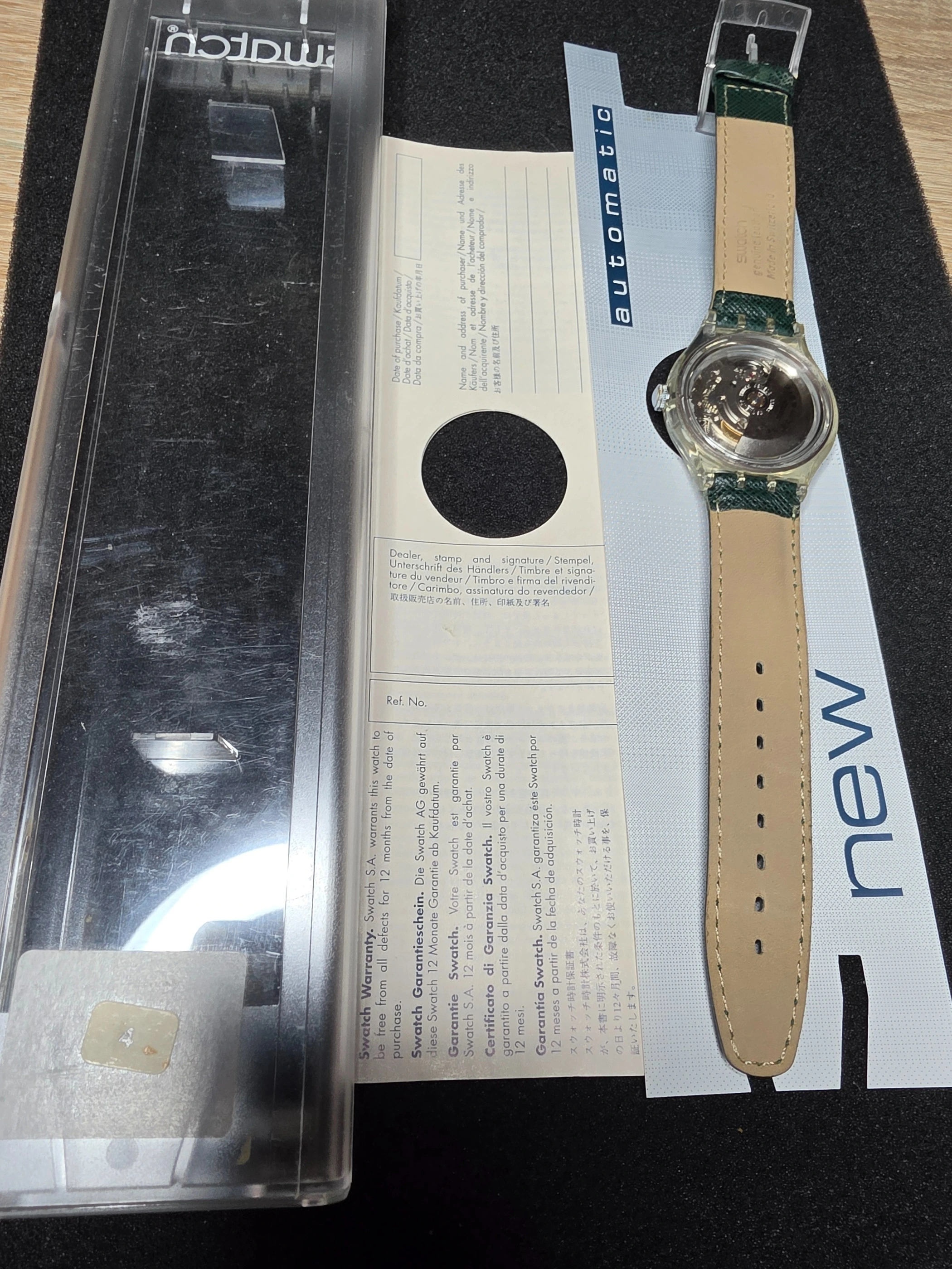 Swatch Automatic SAK100 – 1991 – NOS – Transparent Case – view 3