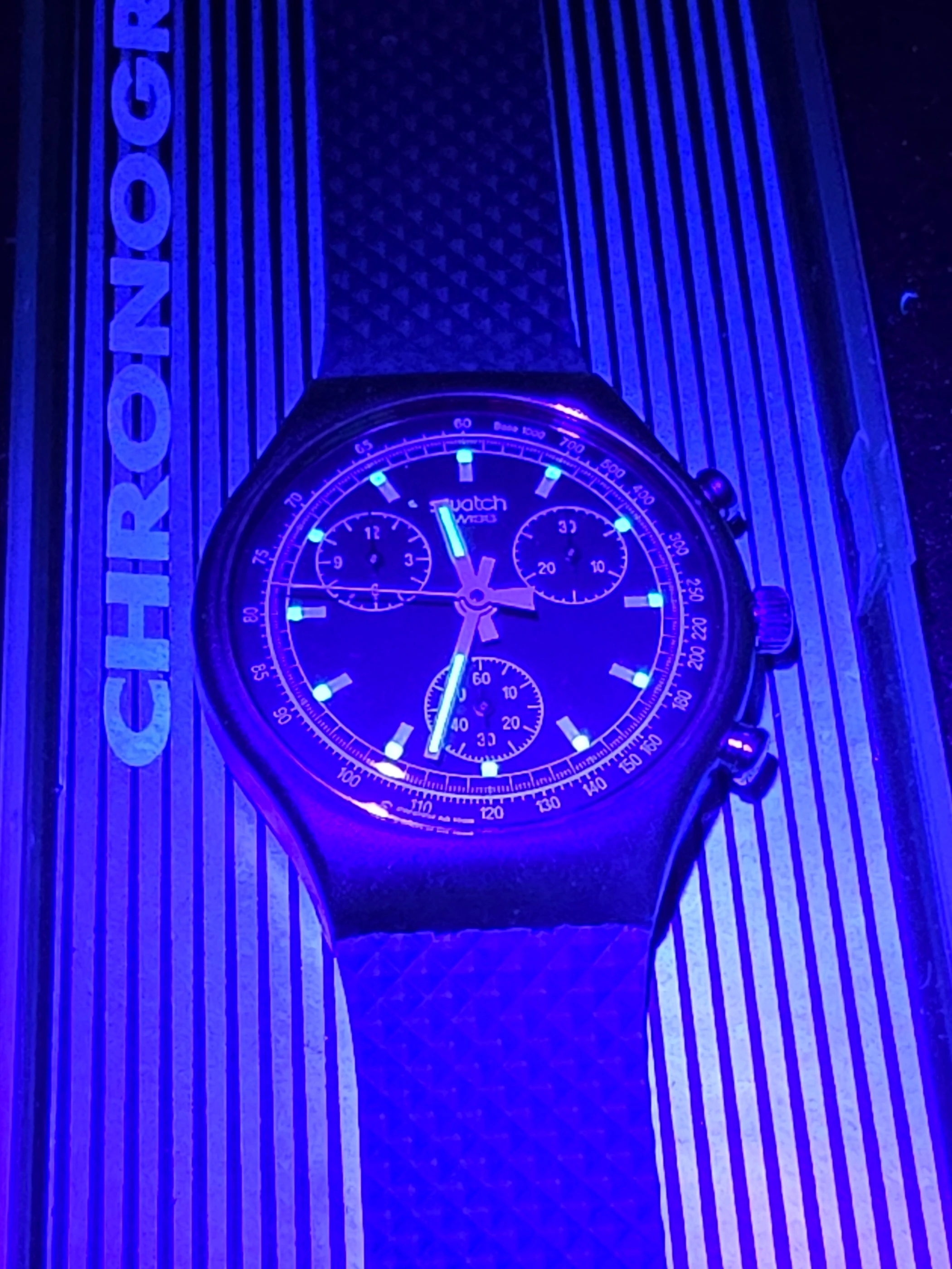 Swatch Chrono Black Friday SCB100 – 1990 – NOS – Rare – view 2