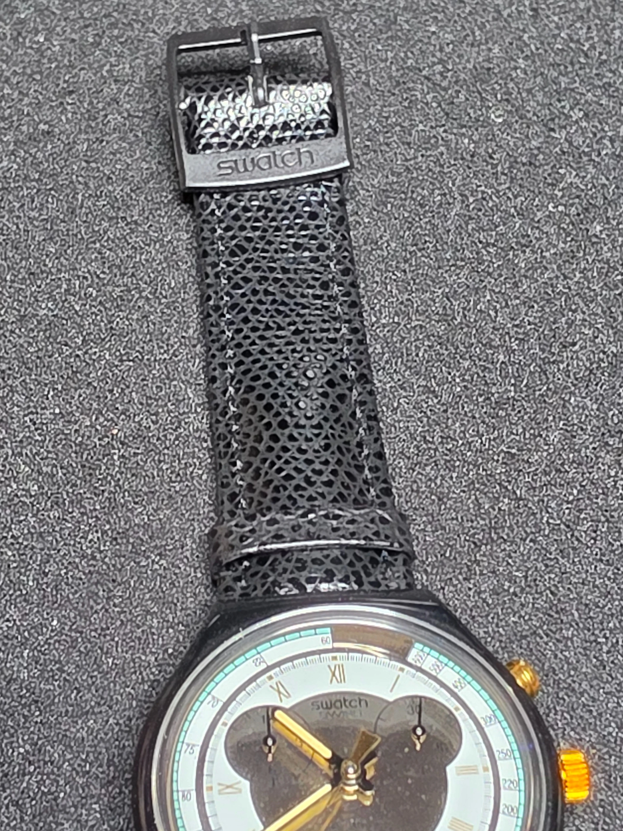 Swatch Chrono Colossal SCB109 – 1992 – NOS – Black Dial – view 9