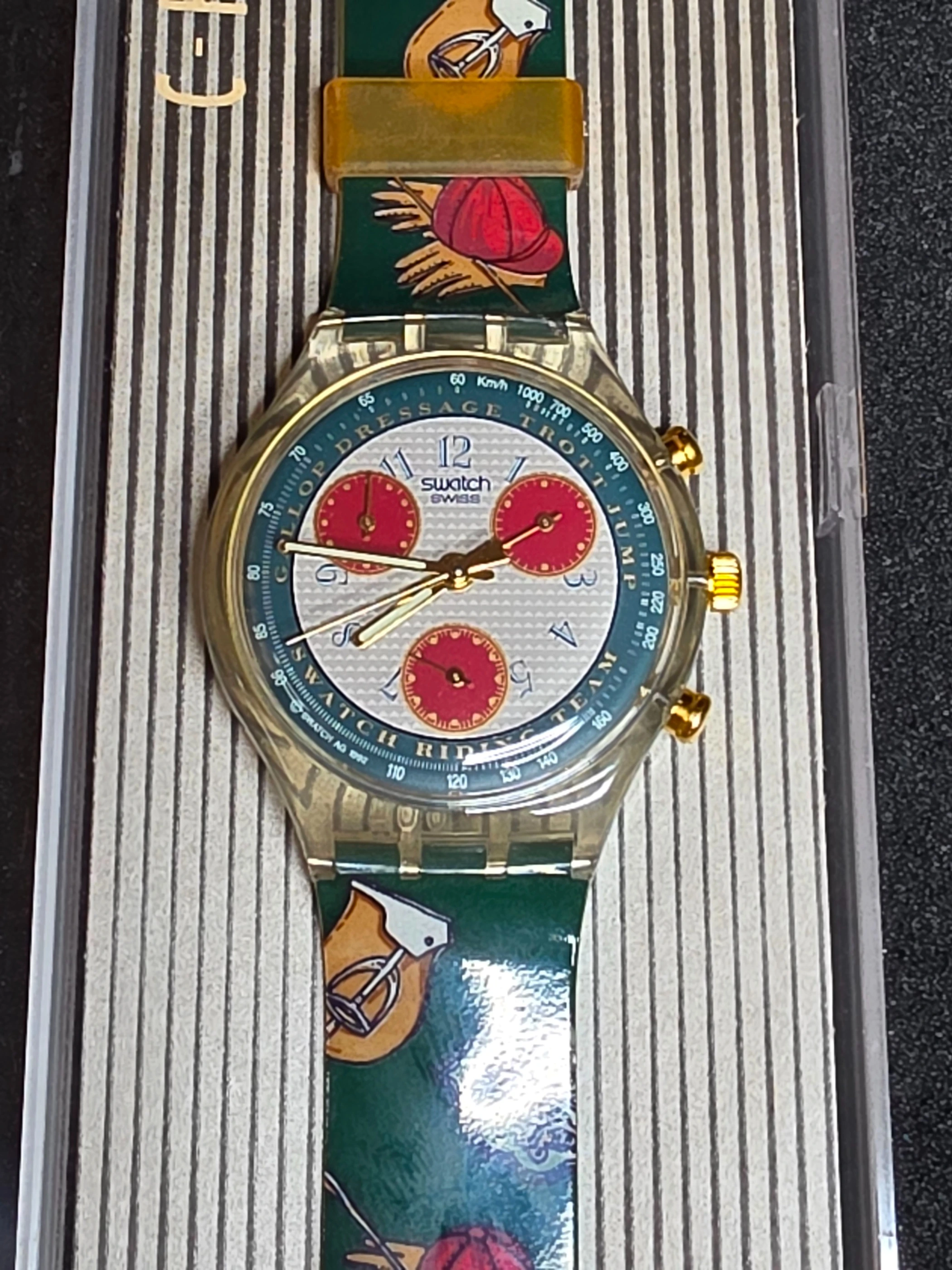 Swatch Chrono Horse Riding SCK103 – 1992 – NOS – Equestrian Theme