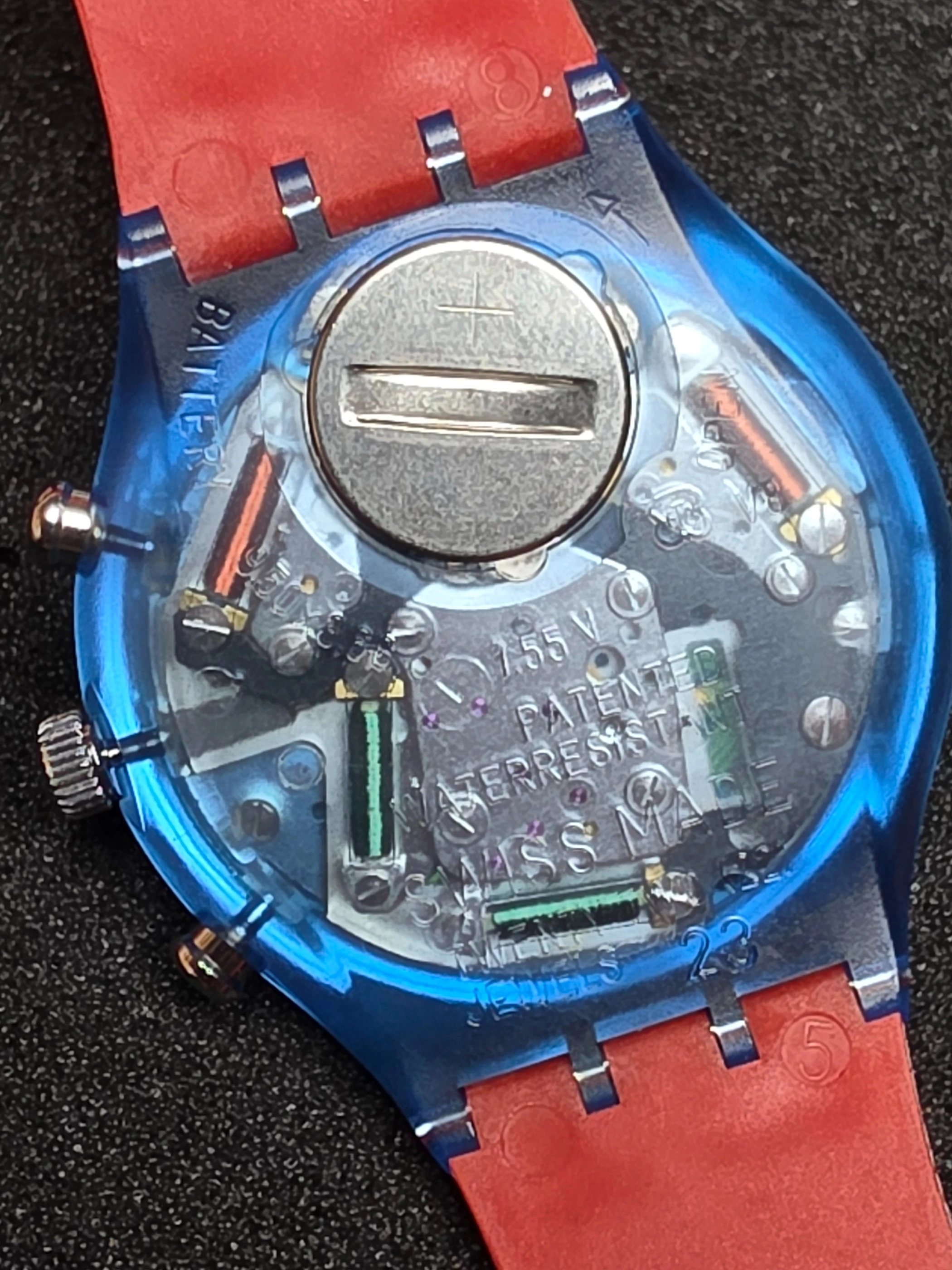 Swatch Chrono JFK SCN103 – 1992 – NOS – Red Strap – view 8
