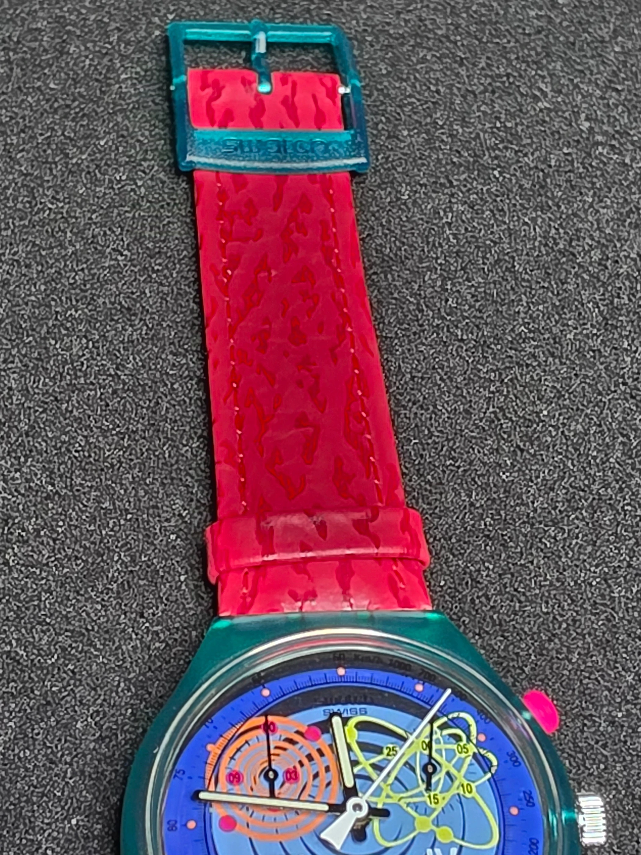 Swatch Chrono Pink Springs SCL103 – 1993 – NOS – Vibrant Design – view 8
