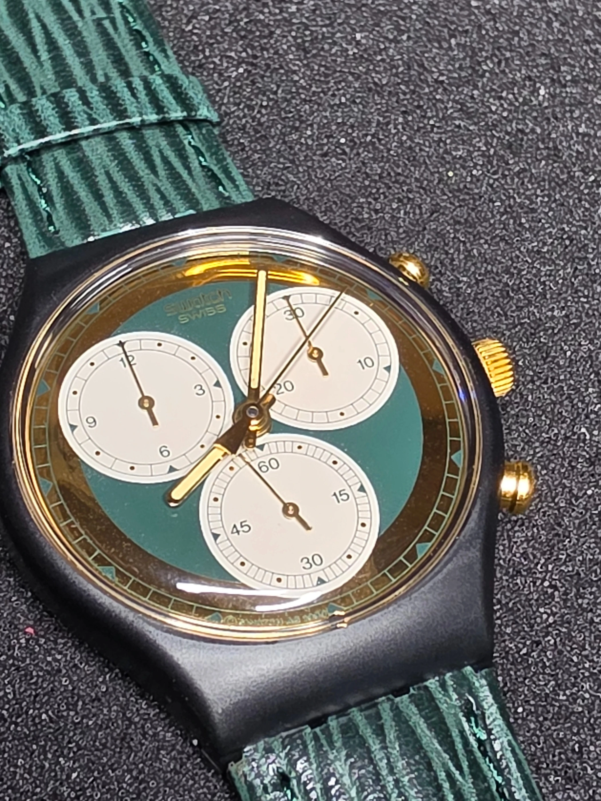 Swatch Chrono Rollerball SCB107 – 1991 – NOS – Green Dial – view 5