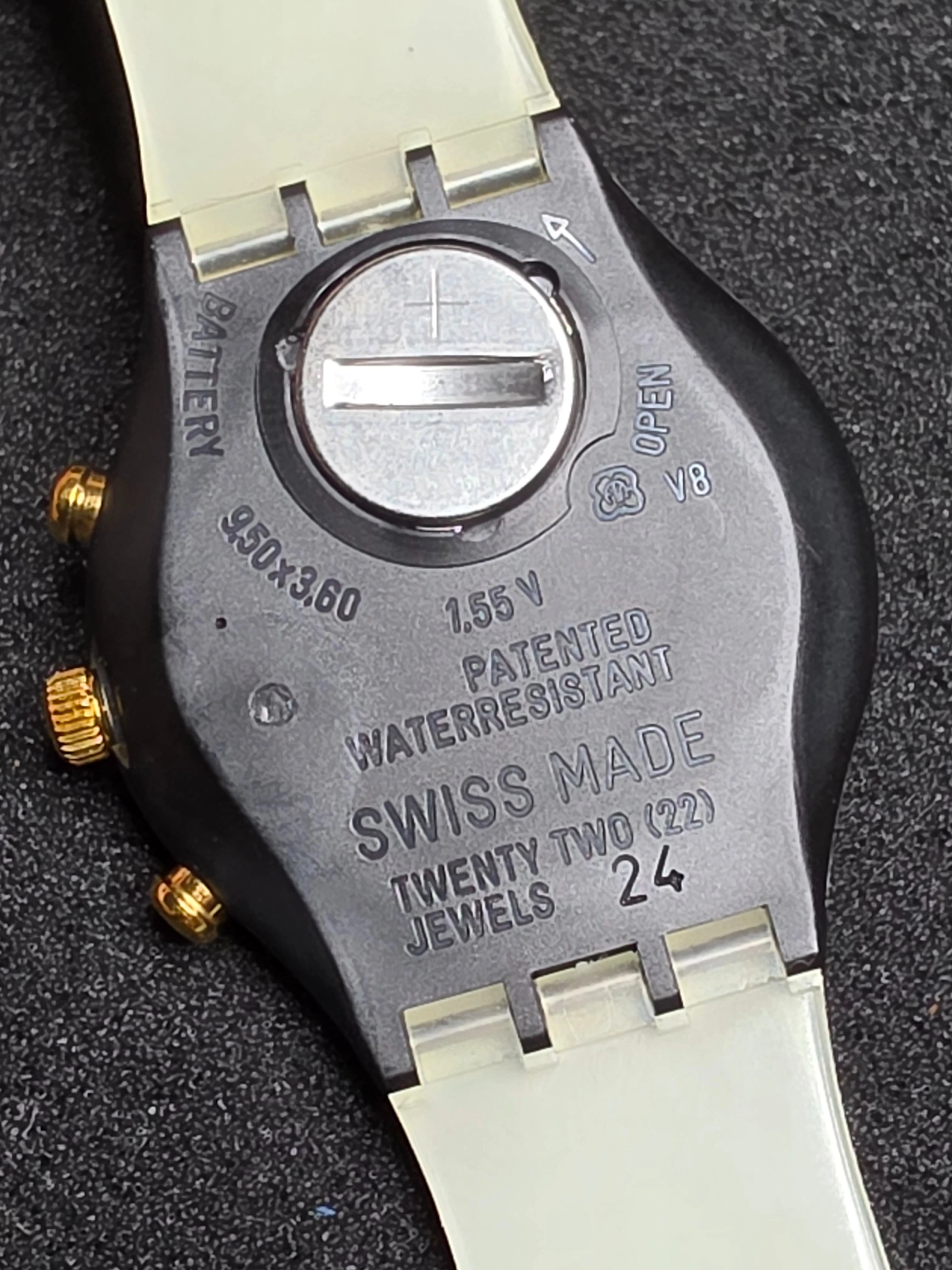 Swatch Chrono SCB108 – 1991 – NOS – Paisley Strap – view 7