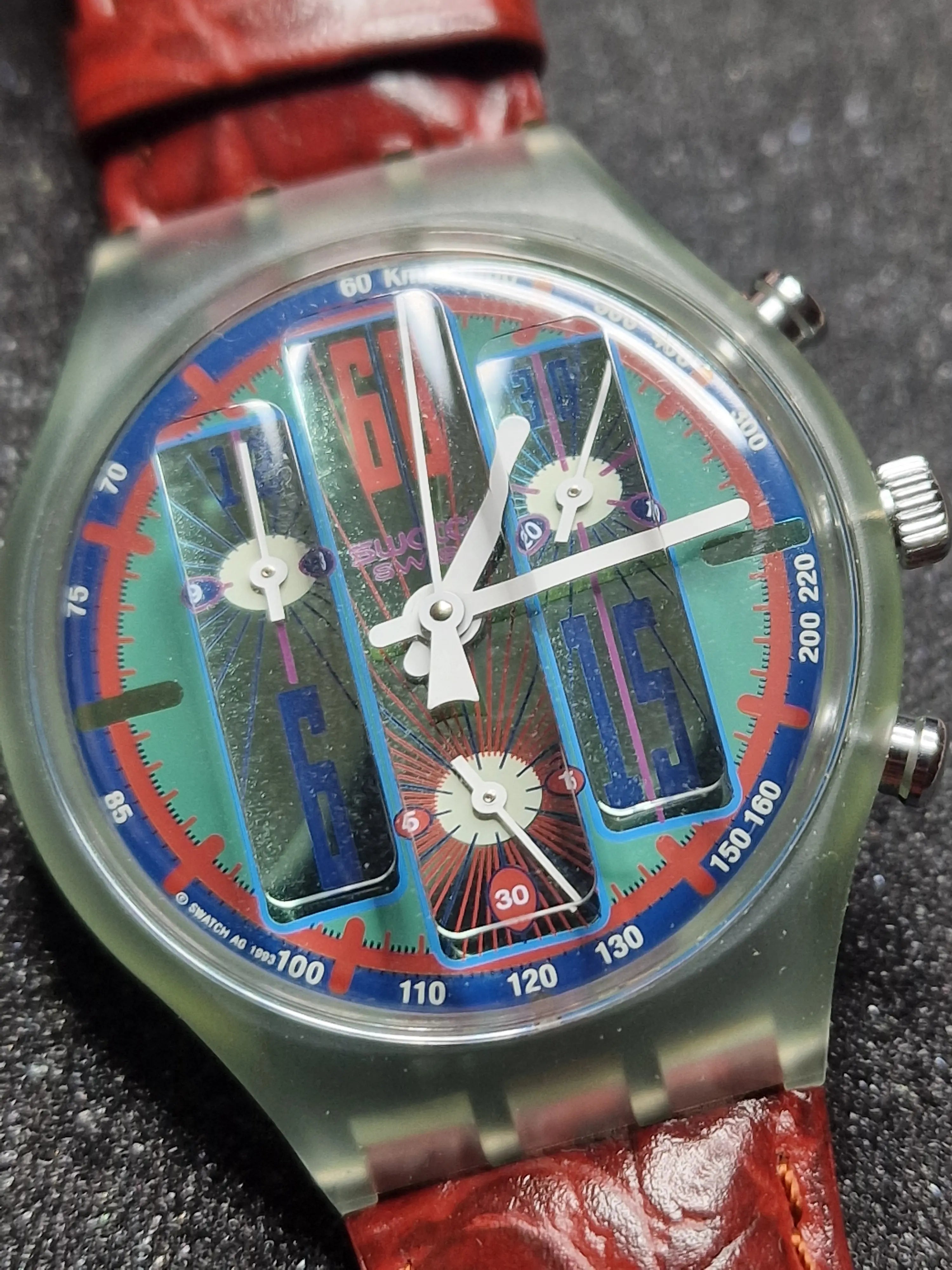 Swatch Chrono SCG105 "Echo Deco" (1994) – Rare Vintage Chronograph ⏱ 6