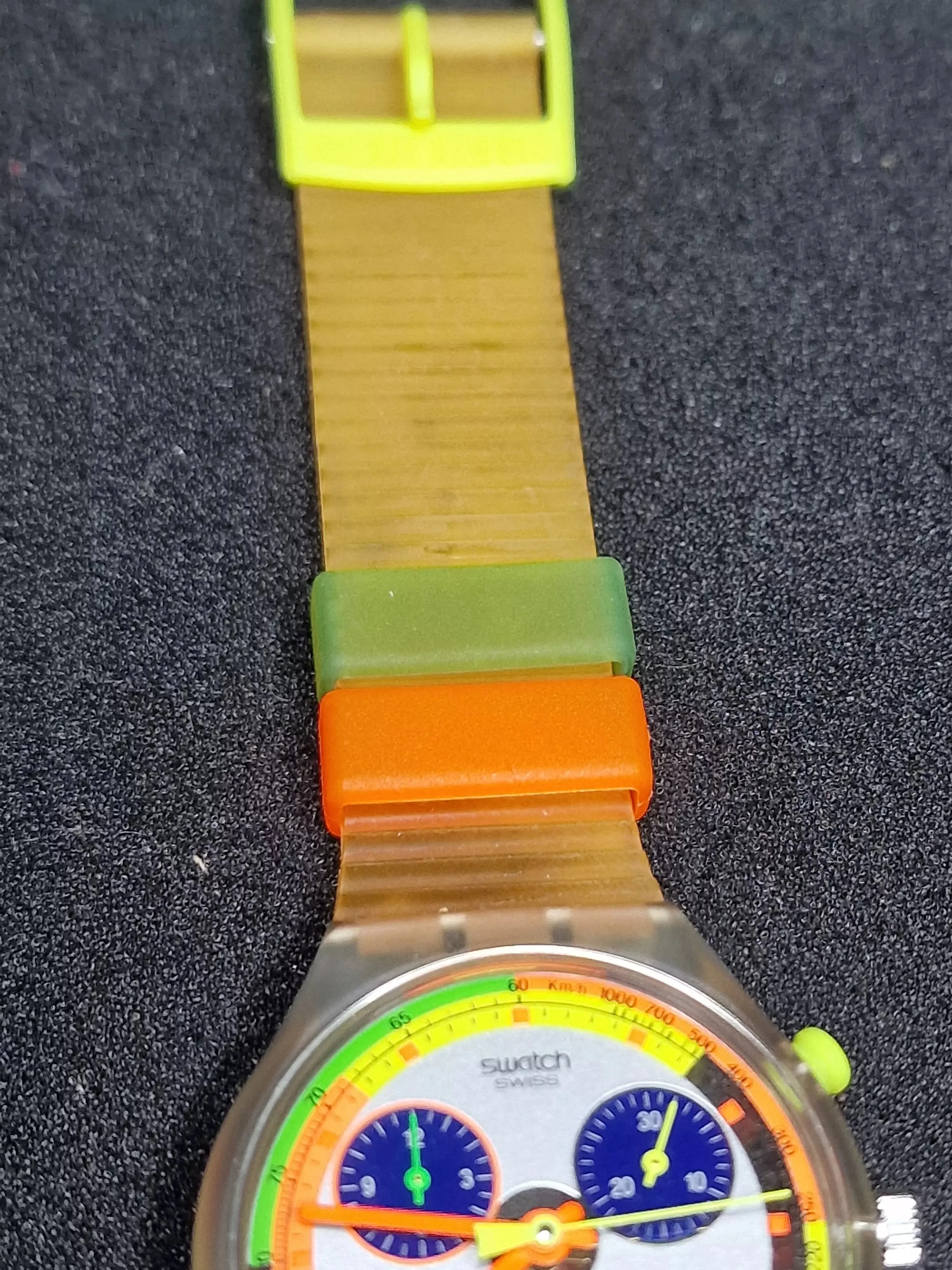 Swatch Chrono SCK104 "Jelly Stag" (1992) – Rare Neon Chronograph - 12
