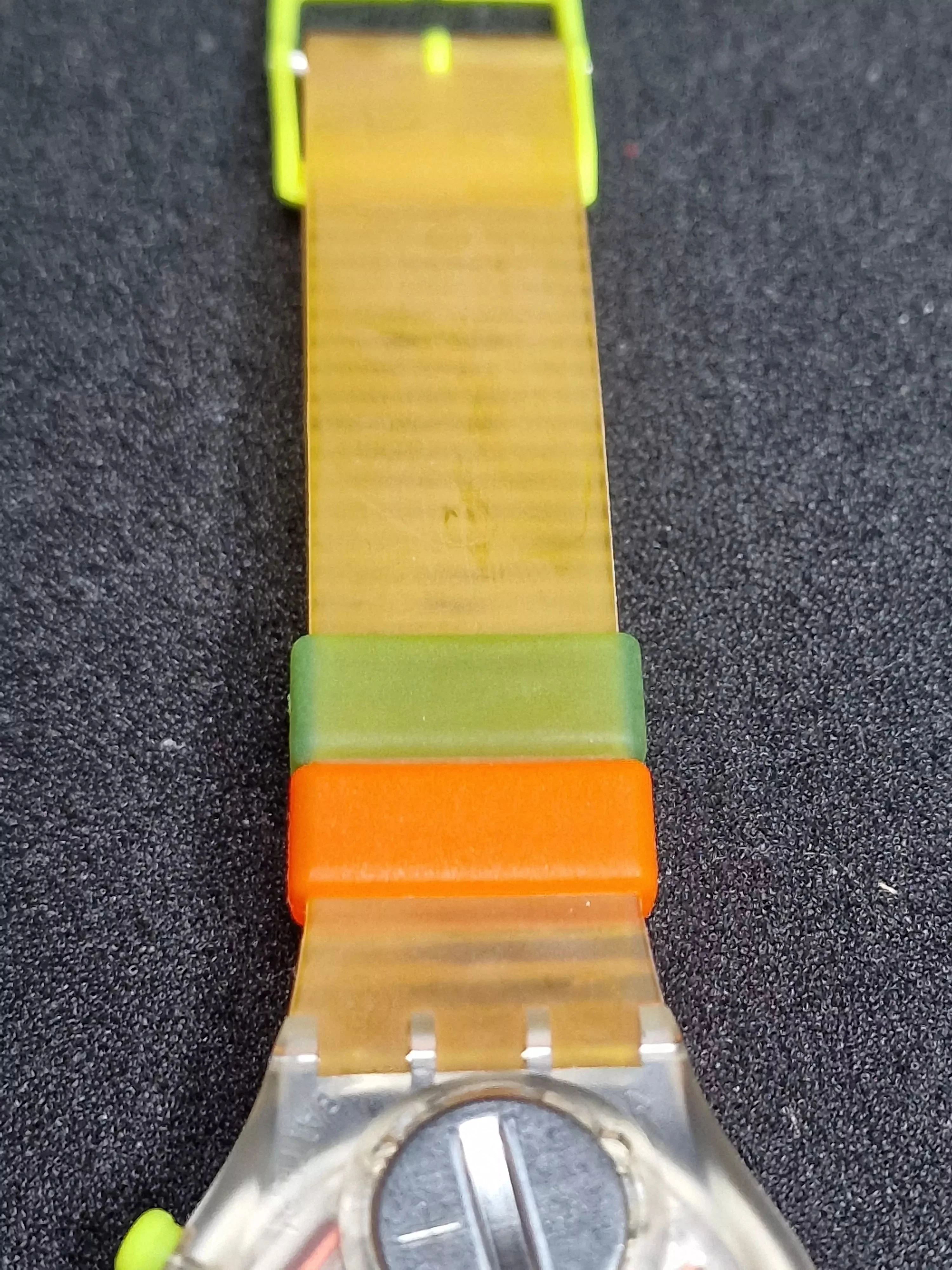 Swatch Chrono SCK104 "Jelly Stag" (1992) – Rare Neon Chronograph - 14