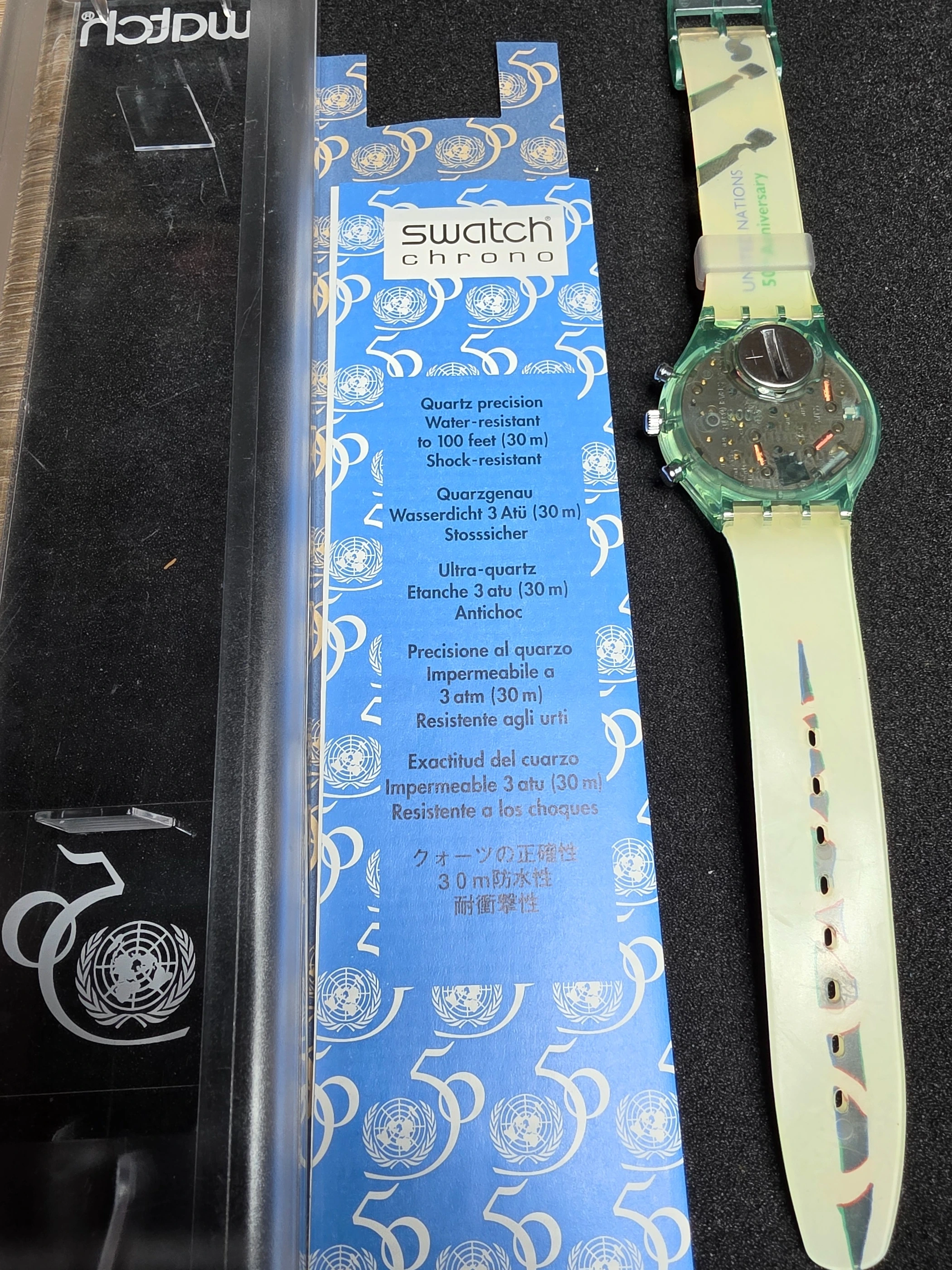 Swatch Chrono SCZ103 – 1994 – NOS – United Nations 50th – view 3