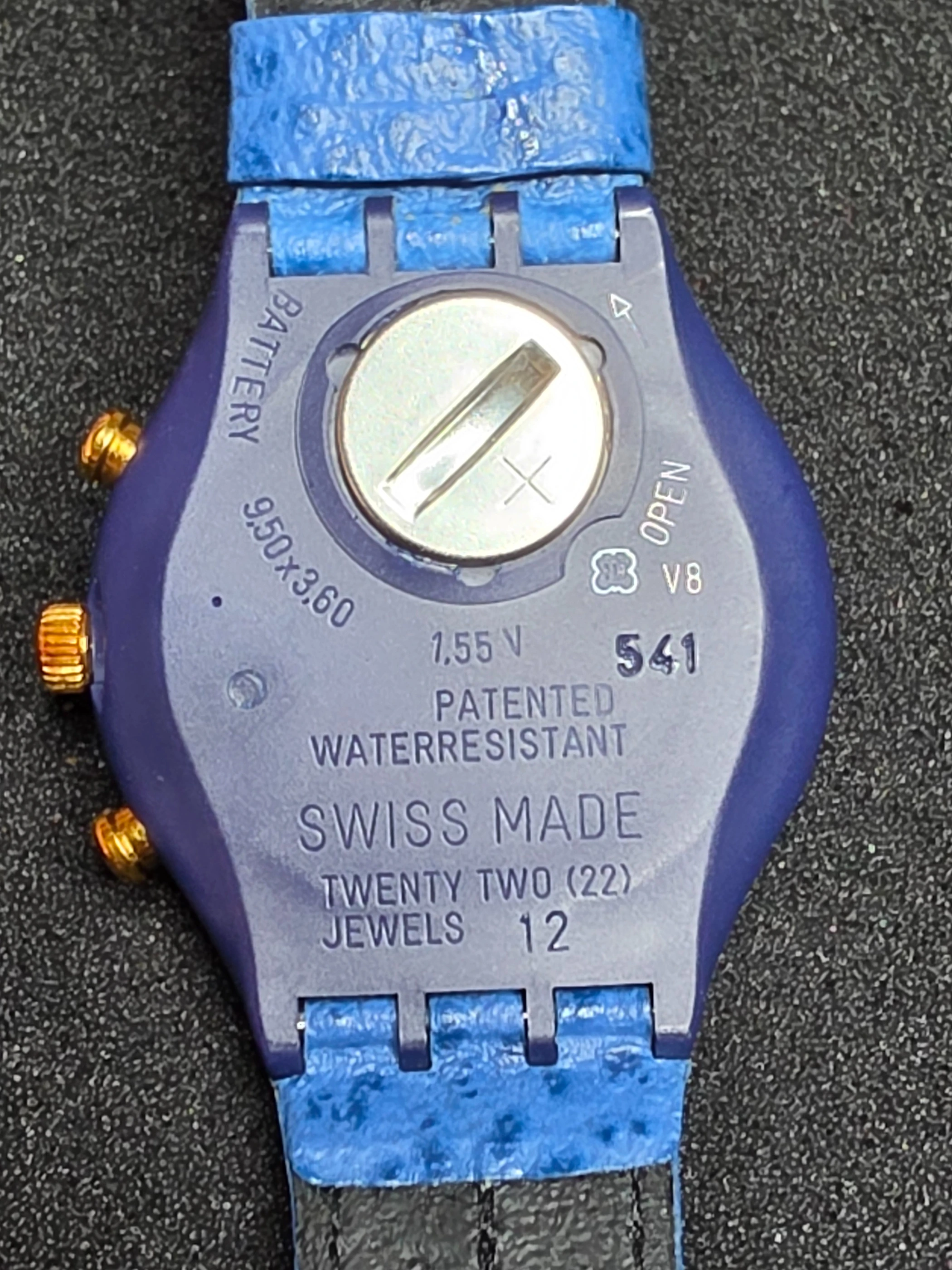 Swatch Chrono Skipper SCN100 – 1990 – NOS – Blue Dial – view 7