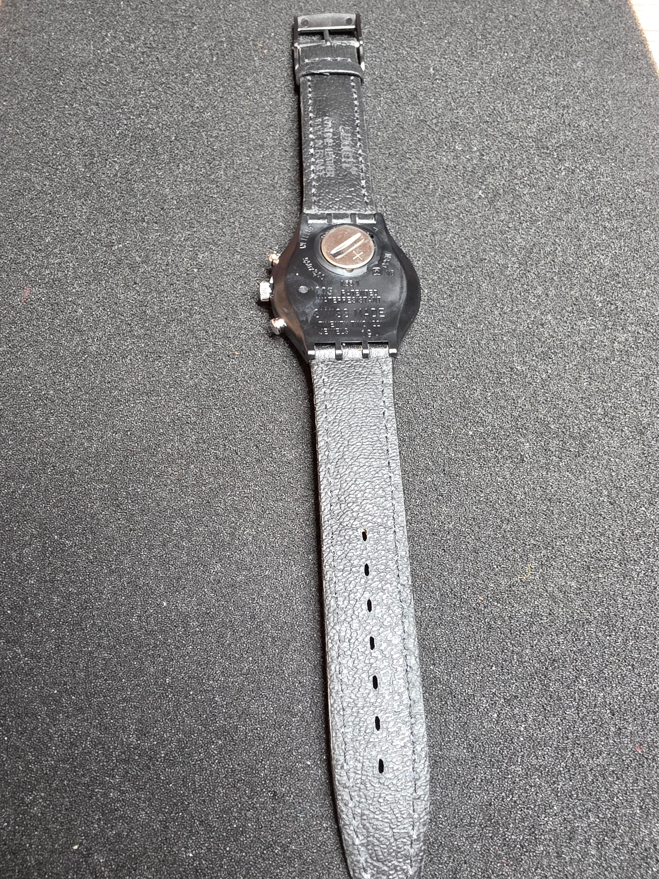Swatch Chrono Wall Street SCB106 – 1991 – NOS – Black Dial – view 11