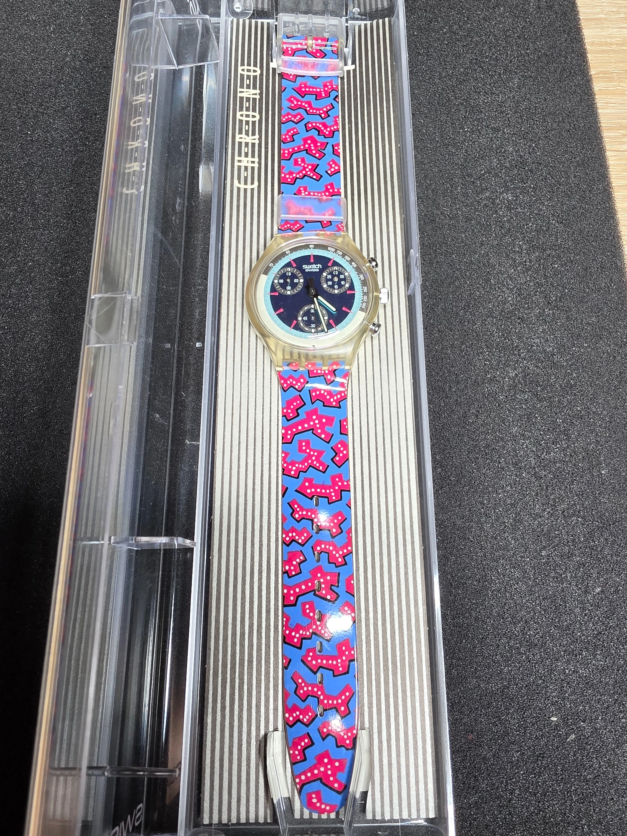 Swatch Chrono Wild Card SCK100 – 1993 – NOS – Unique Strap – view 2