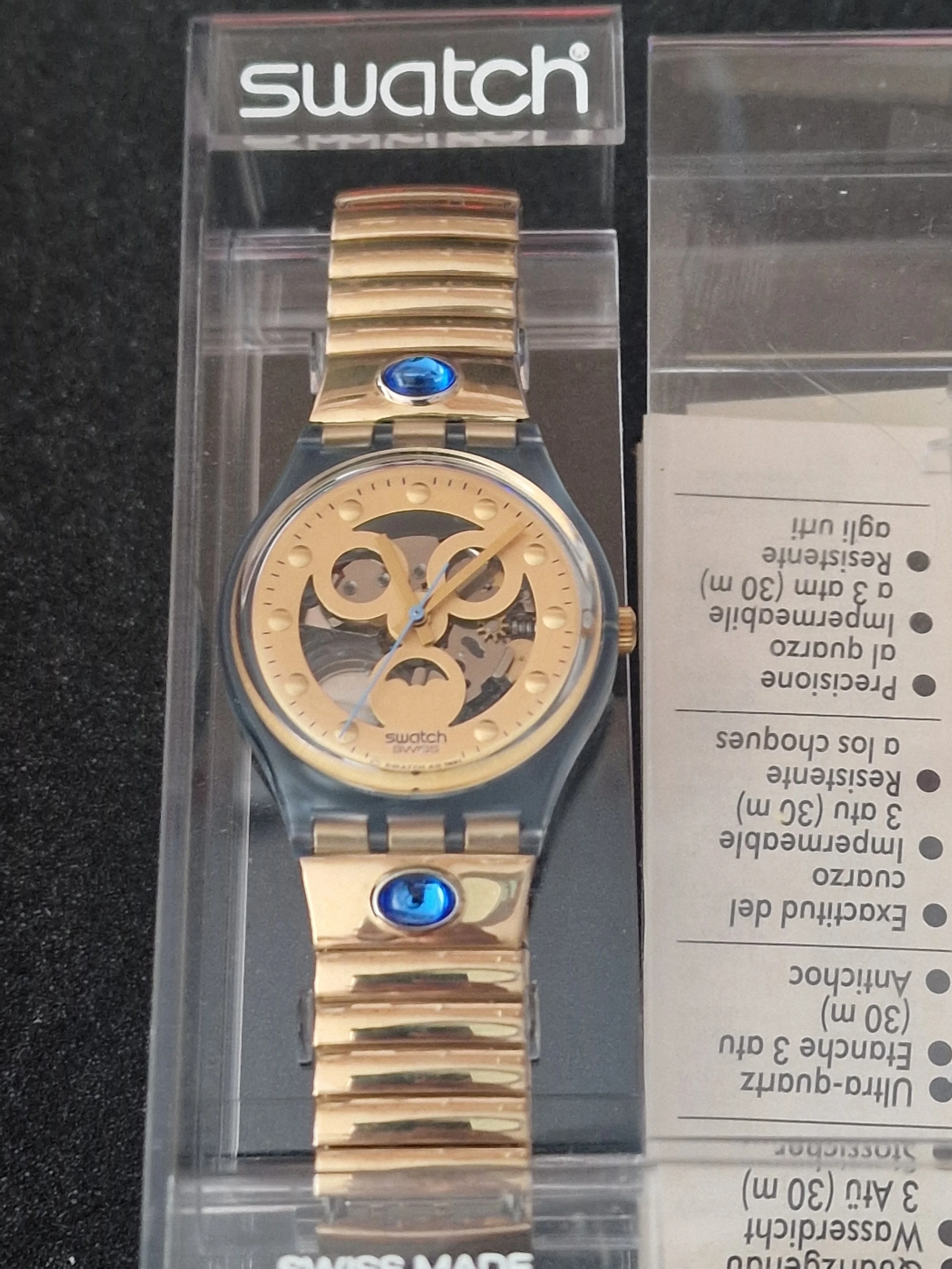 Swatch Flex GN123 “Gold Smile” (1992) – Rare Vintage Skeleton Watch 2