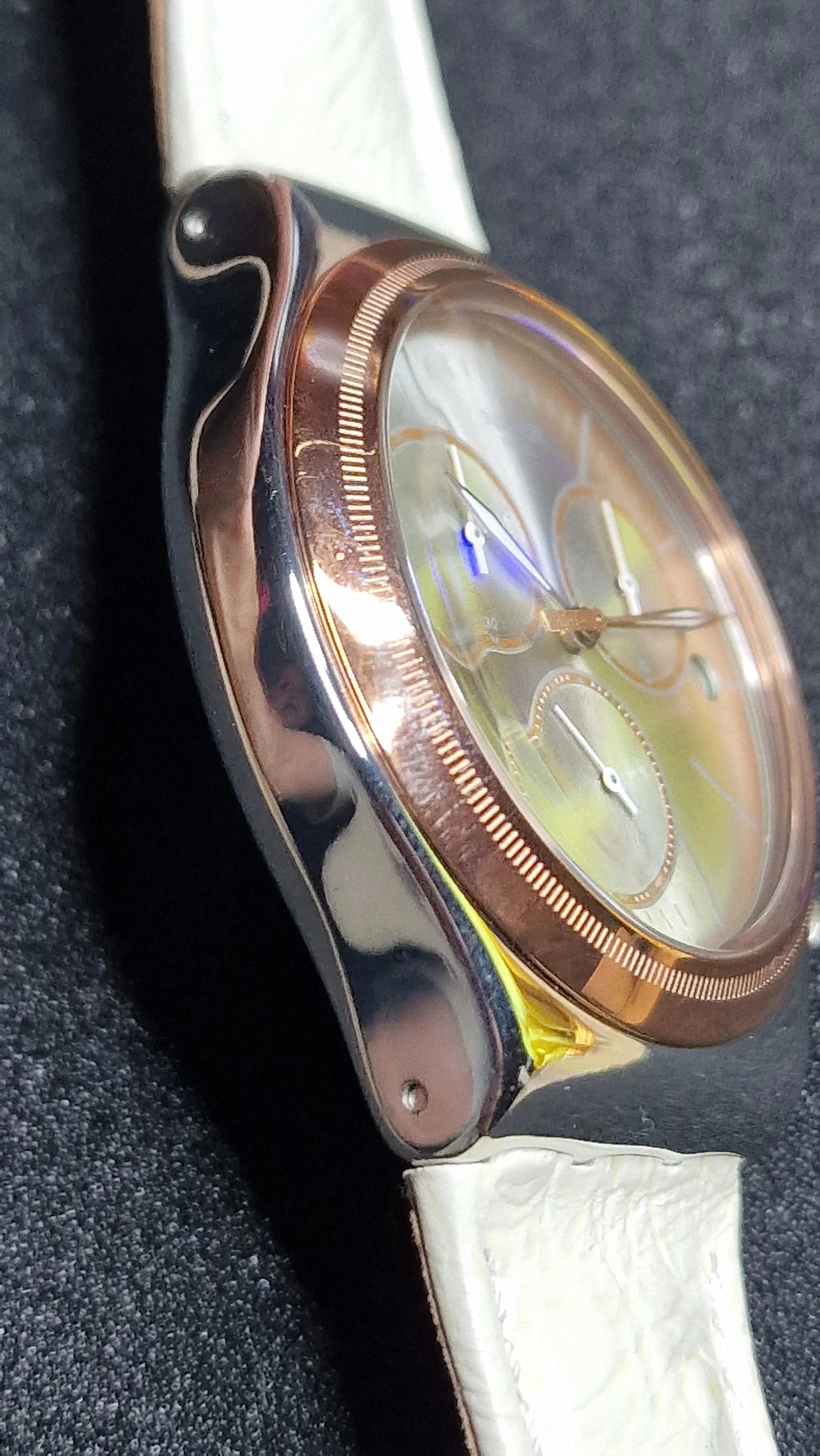 Swatch Irony Chrono YVS412 “AlbinoStrich” (AG 2013) – elegant two-tone chrono 2