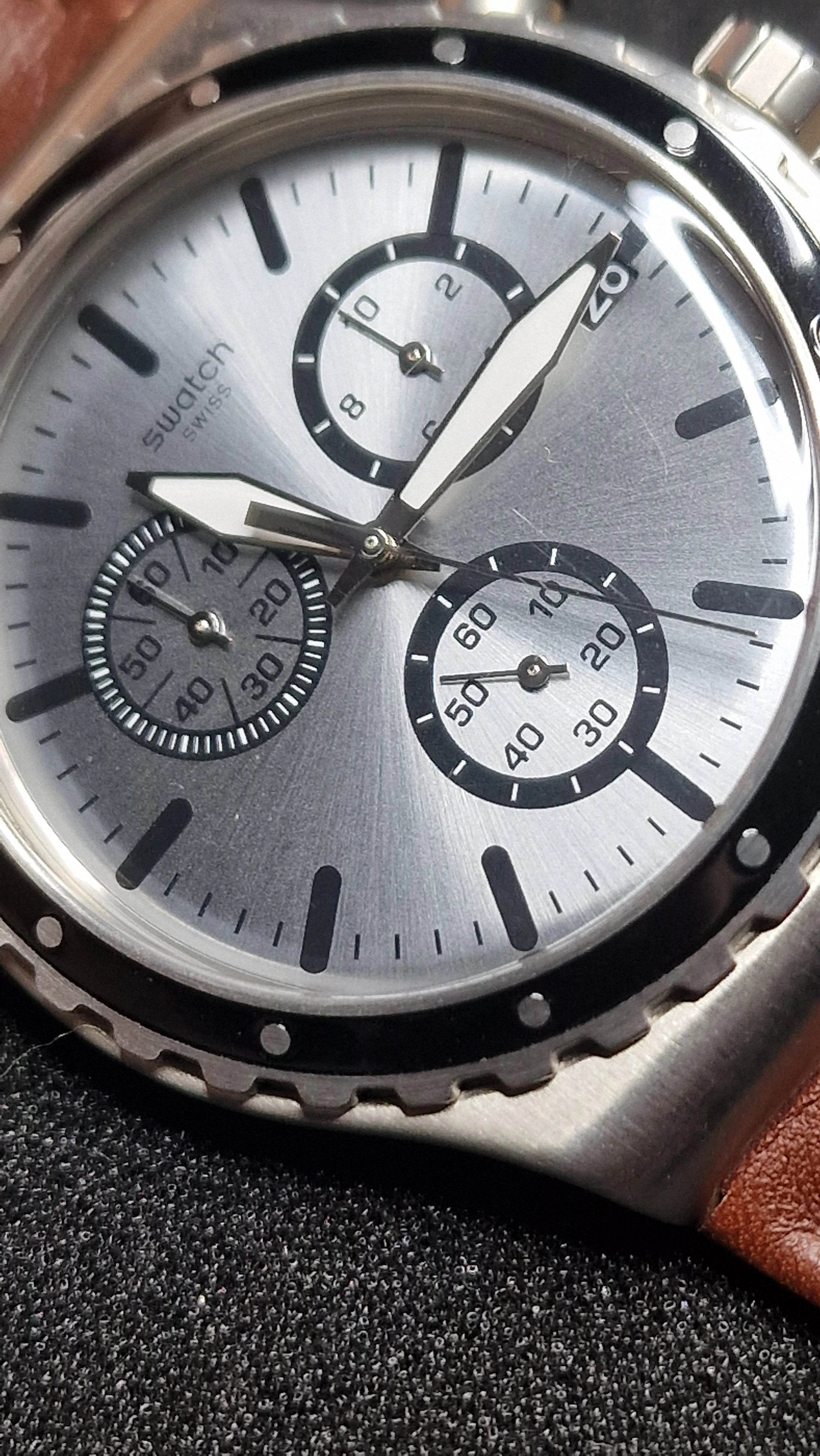 Swatch Irony Chrono YVS437 “Grandino” ⏱🇨🇭 (Stainless Steel + Date) AG2016 8