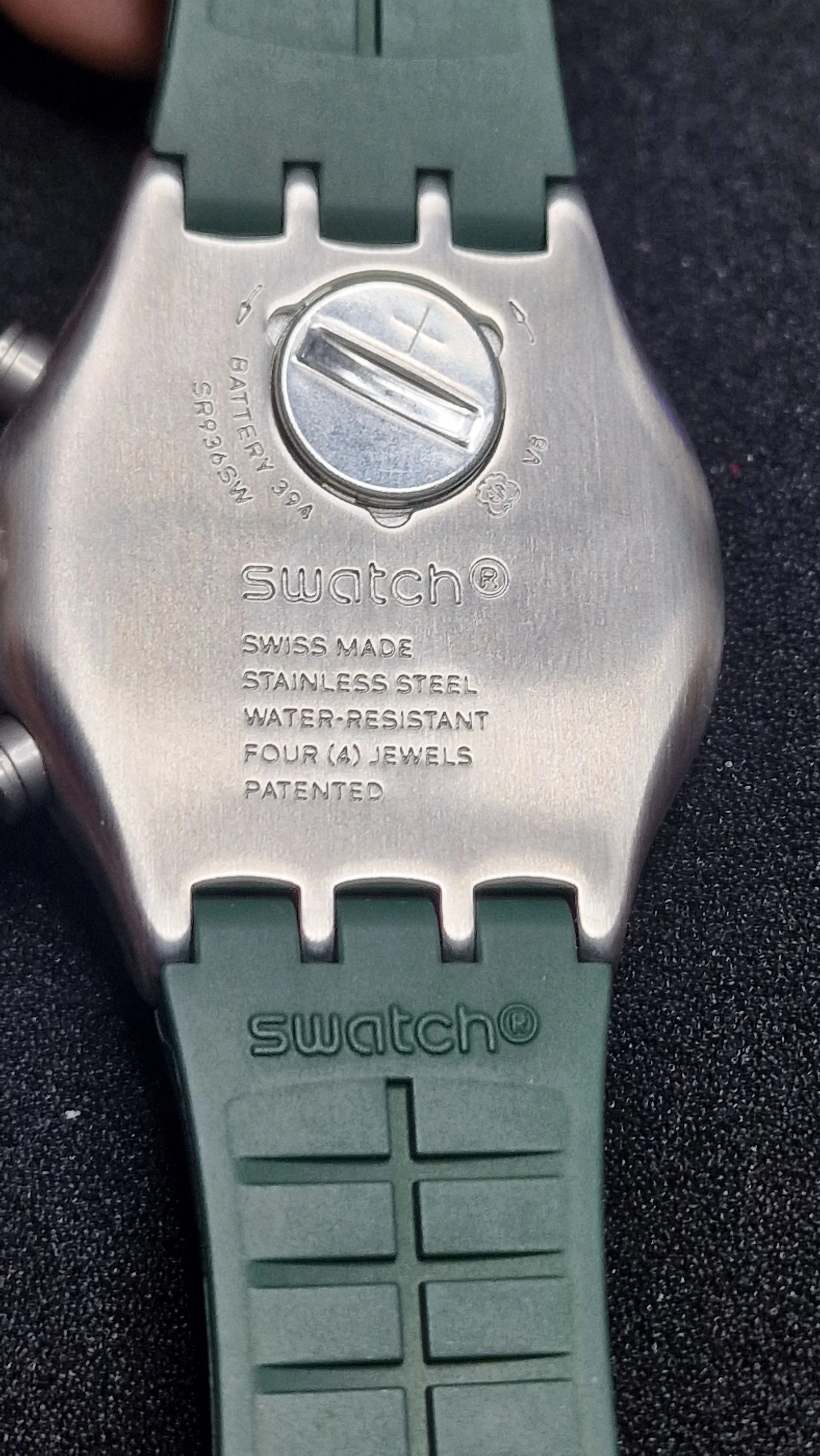 Swatch Irony Chrono YVS462 “Forest Grid” (AG2019) – Green/Orange – Swiss Made 6