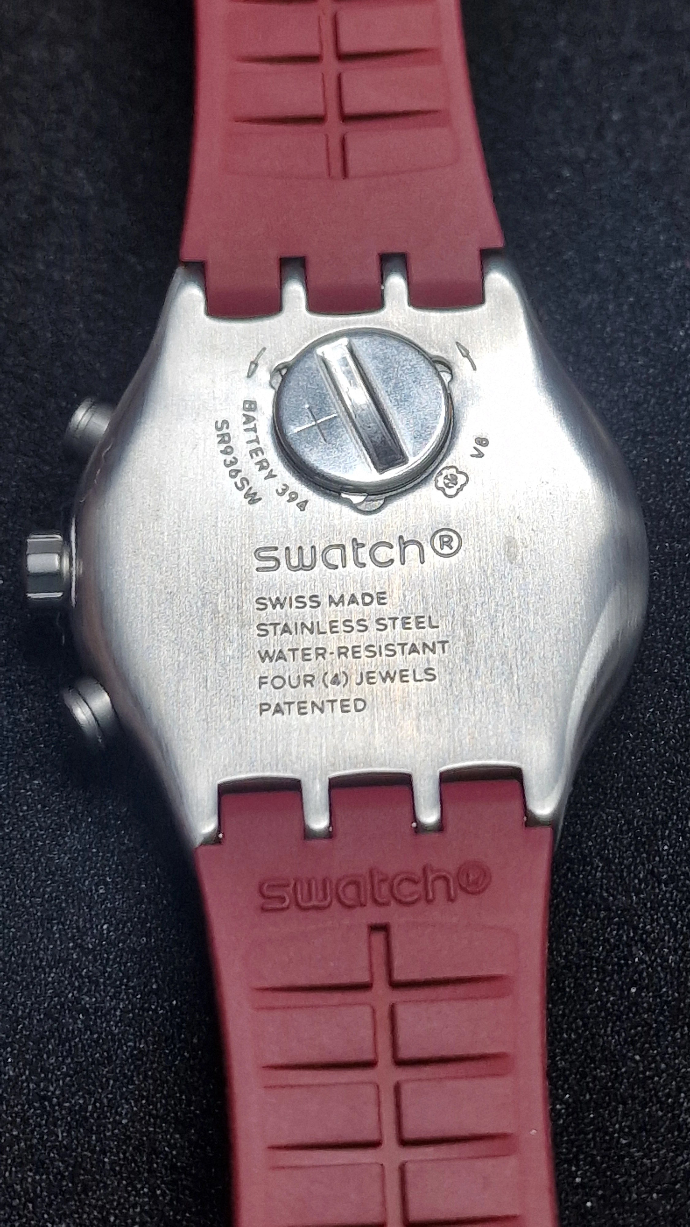 ⏱ Swatch Irony Chrono YVS464 “Wine Grid” (AG2019) 11