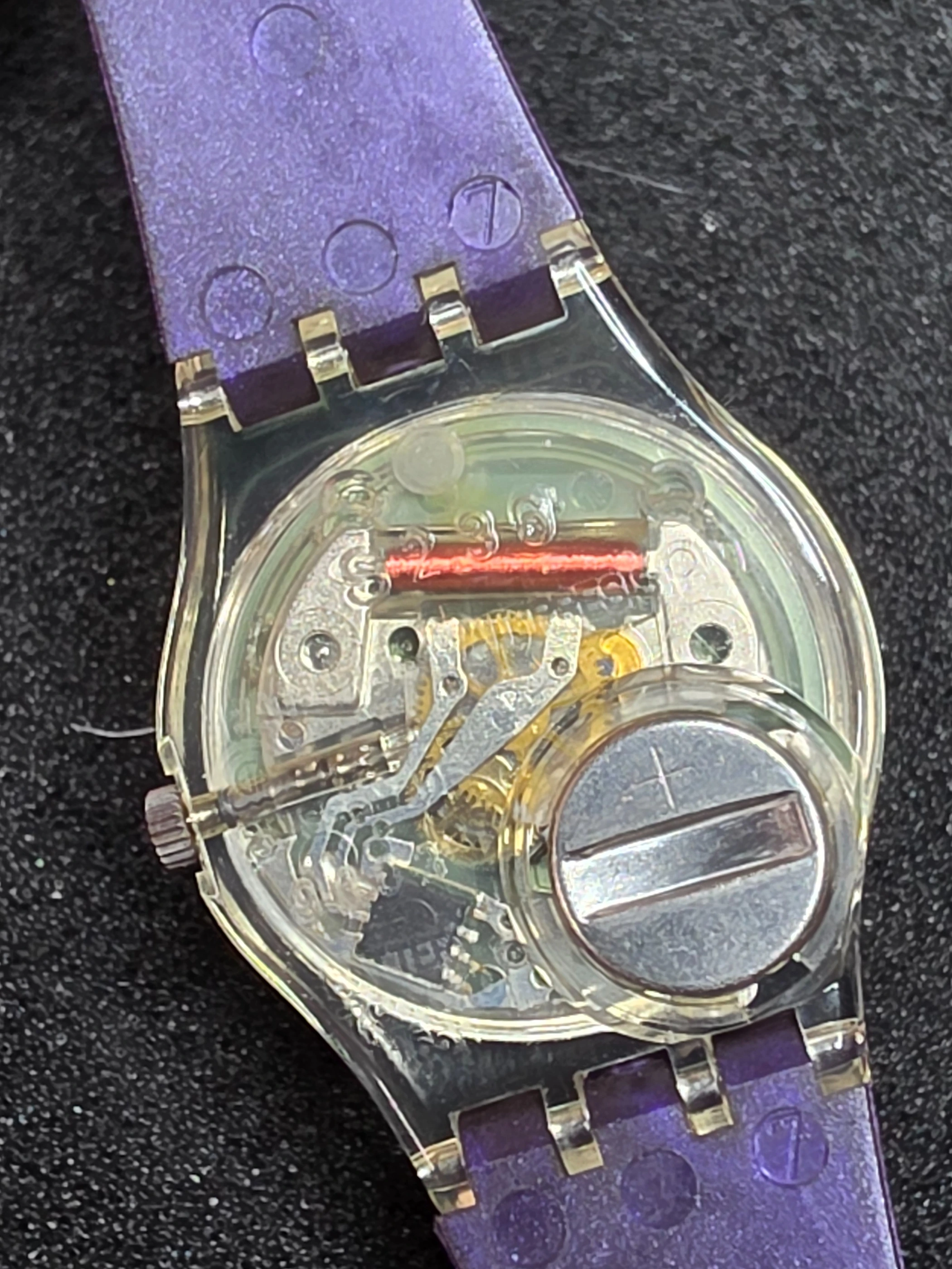 Swatch Lady Barbarella LK137 – 1992 – NOS – Purple Dial – view 7