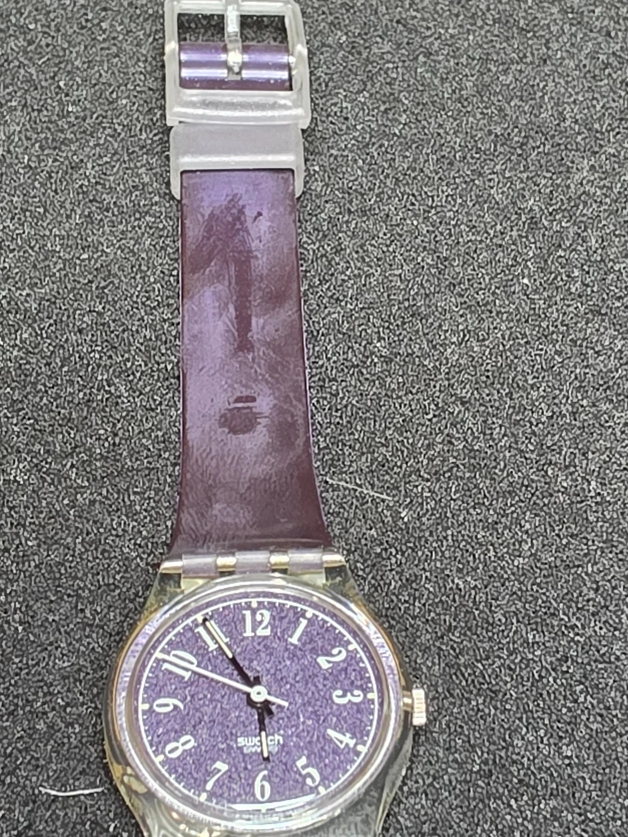 Swatch Lady Barbarella LK137 – 1992 – NOS – Purple Dial – view 9