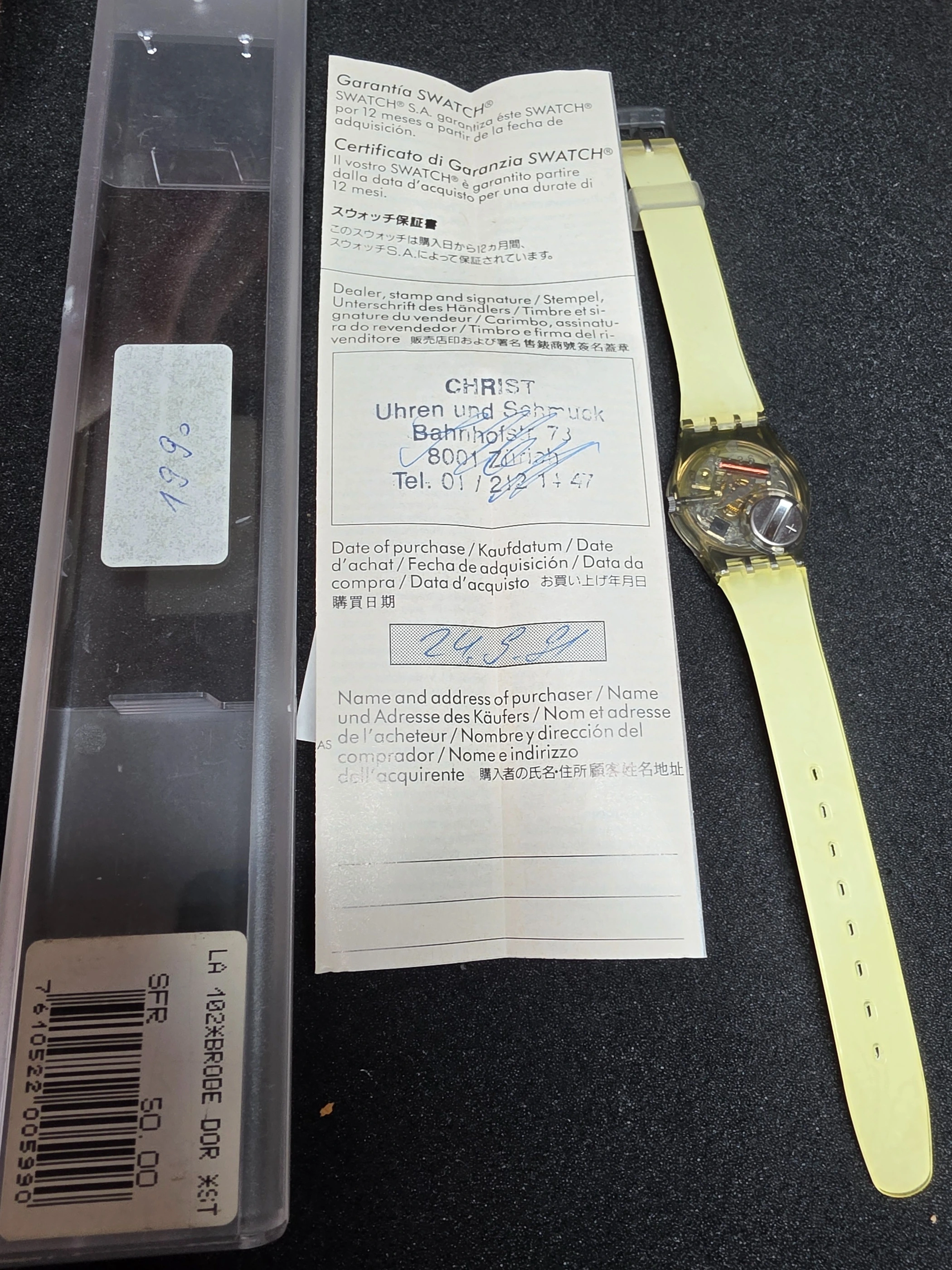 Swatch Lady Brode d'Or LA102 – 1990 – NOS – Ornate Design – view 3
