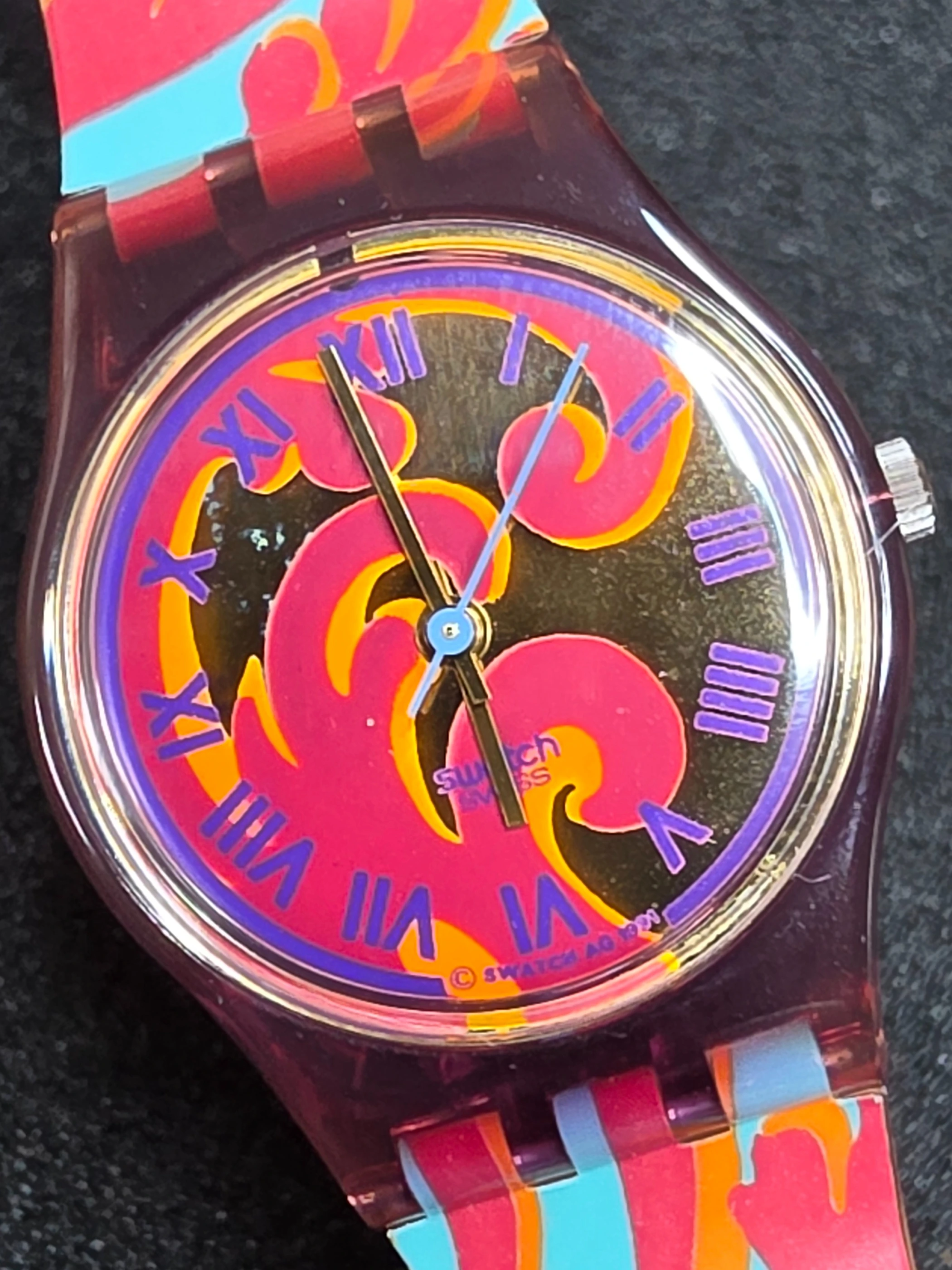 Swatch Lady Fleur de Lys LV102 – 1992 – NOS – Multicolor Dial – view 4