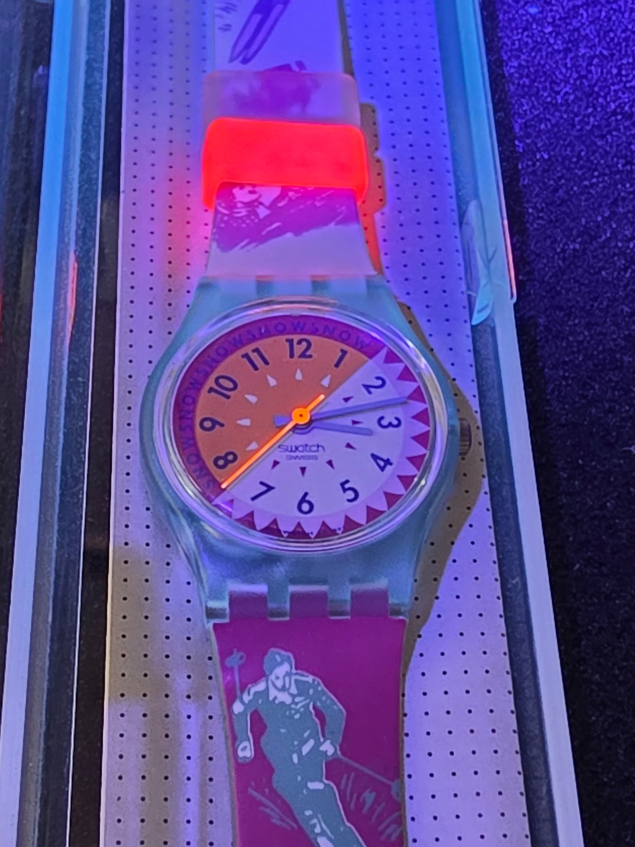 Swatch Lady Ski Slope LN117 – 1992 – NOS – Vibrant Design – view 2