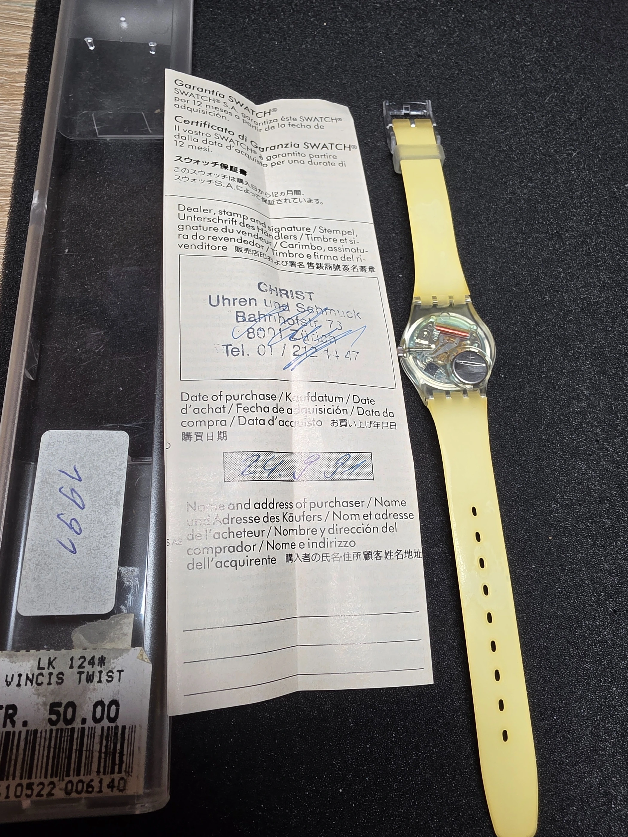 Swatch Lady Vinci's Twist LK124 – 1991 – Unworn – Artistic Dial – view 3
