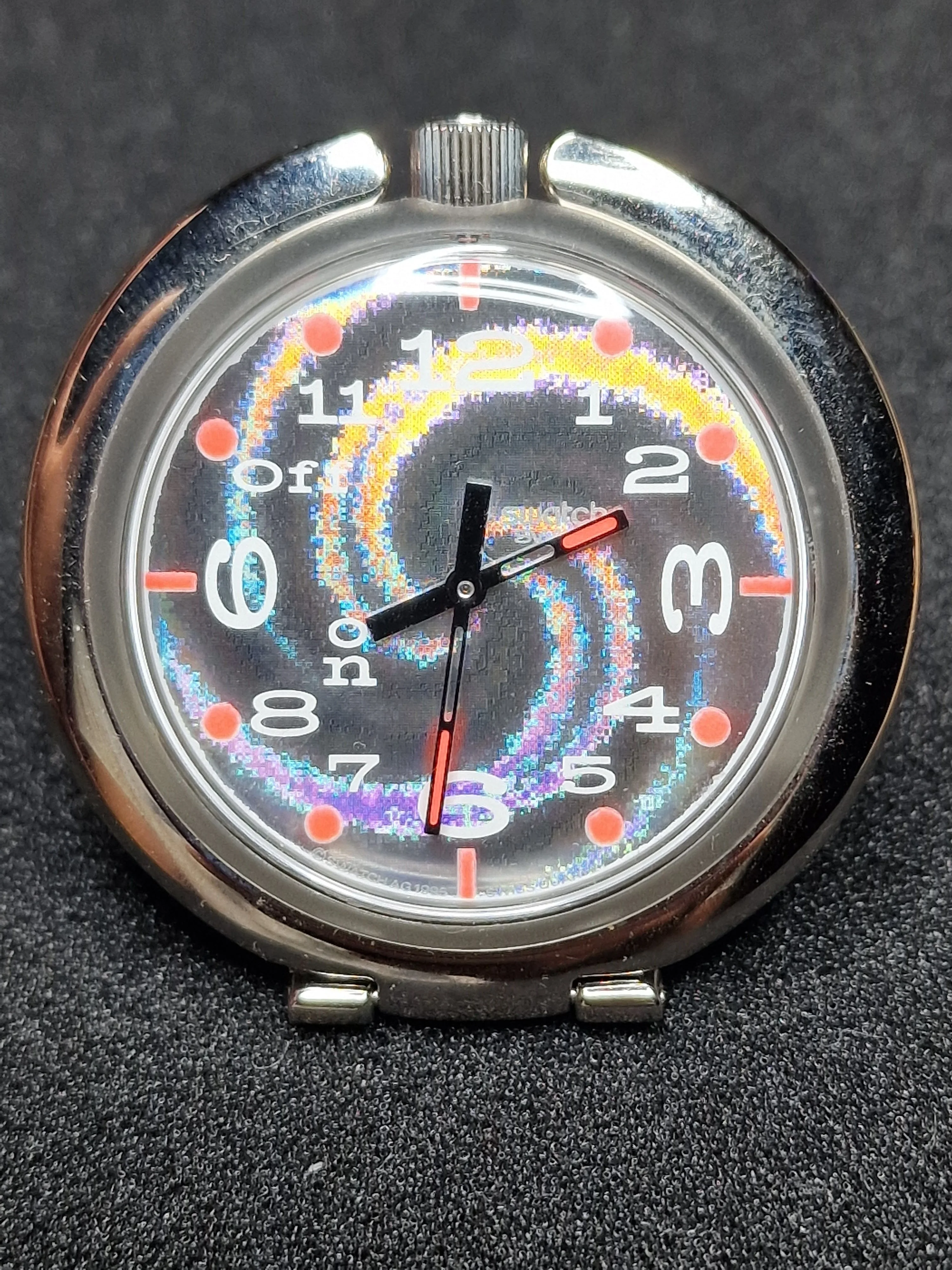 Swatch POP Musical PUK101 "Light Spyral" (1997) – Holographic Spiral Design ✨ 6