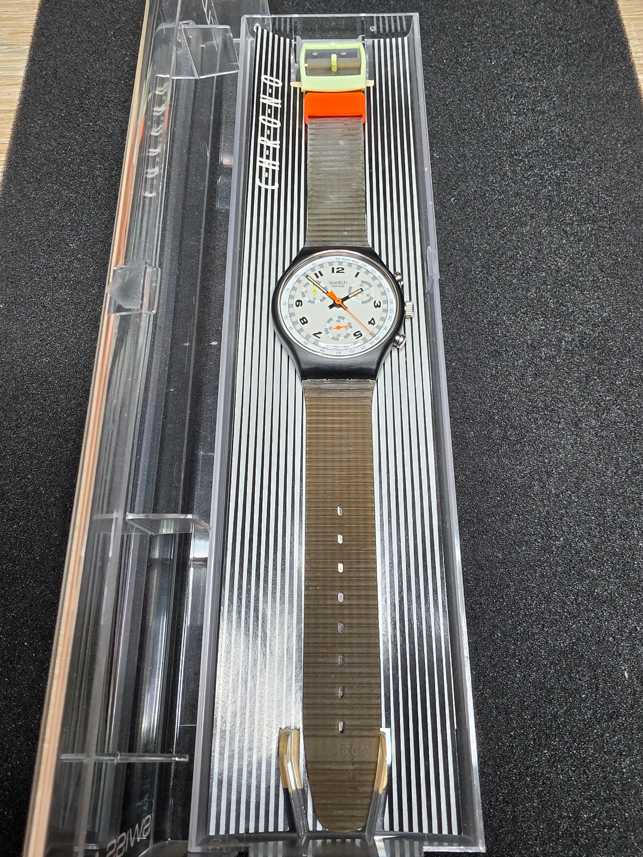 Swatch Schrono SCB105 – 1990 – NOS – Skate Bike Theme – view 3