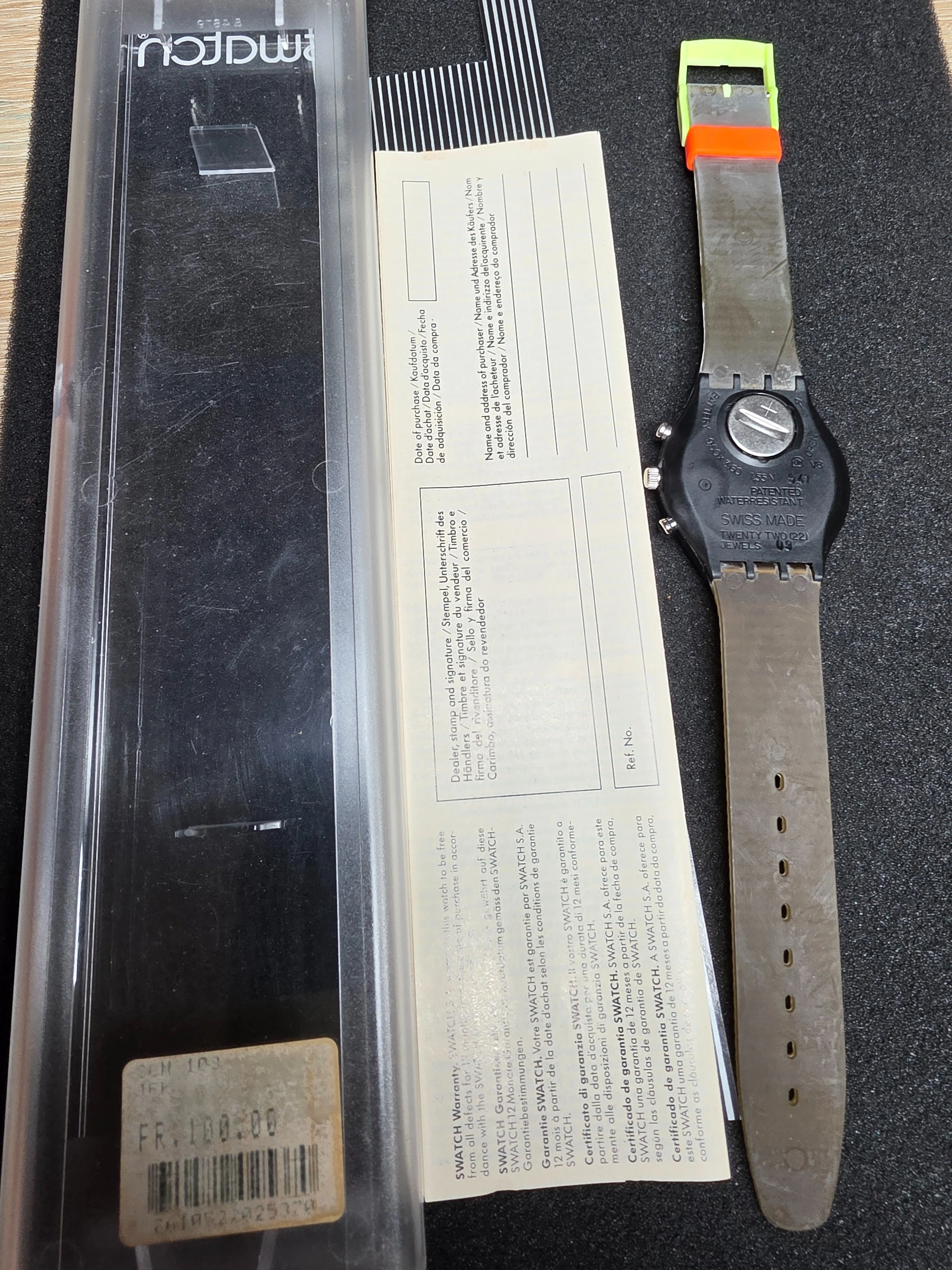 Swatch Schrono SCB105 – 1990 – NOS – Skate Bike Theme – view 4
