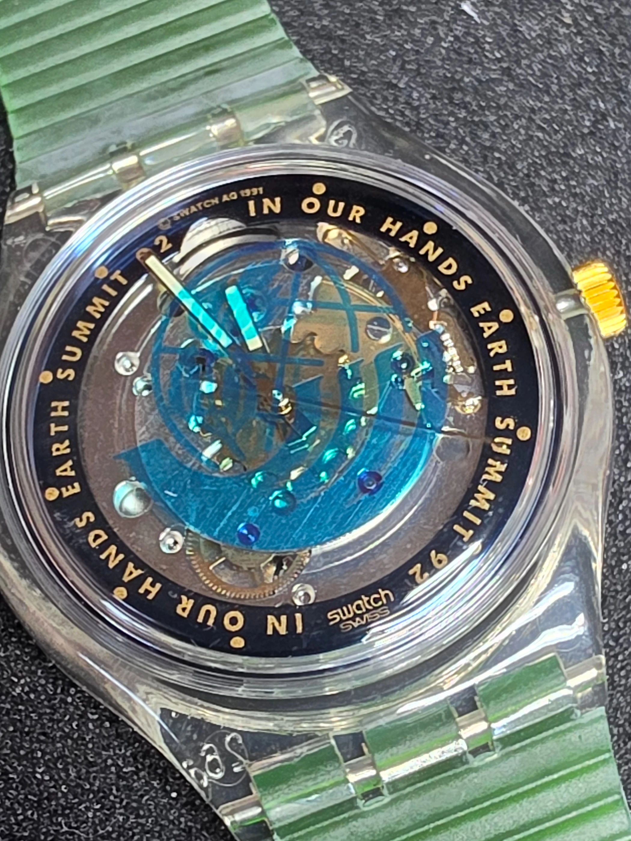 Swatch Time to Move SAK102 – 1992 – NOS – Green Strap – view 5