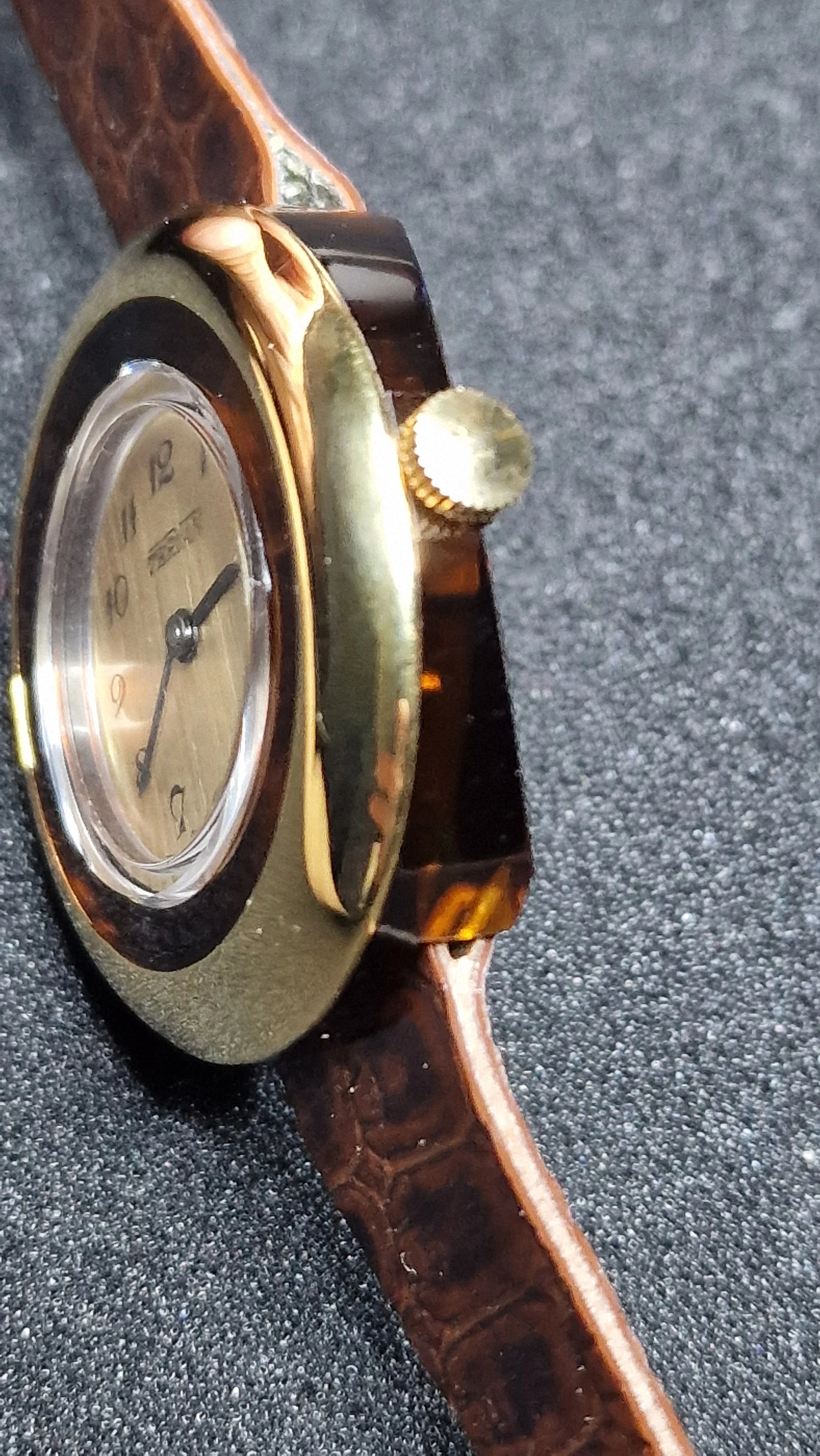 TERIAN – Swiss Made – NOS – ILONA LTD Acrylic Case – 1970s/80s – Mechanical 7