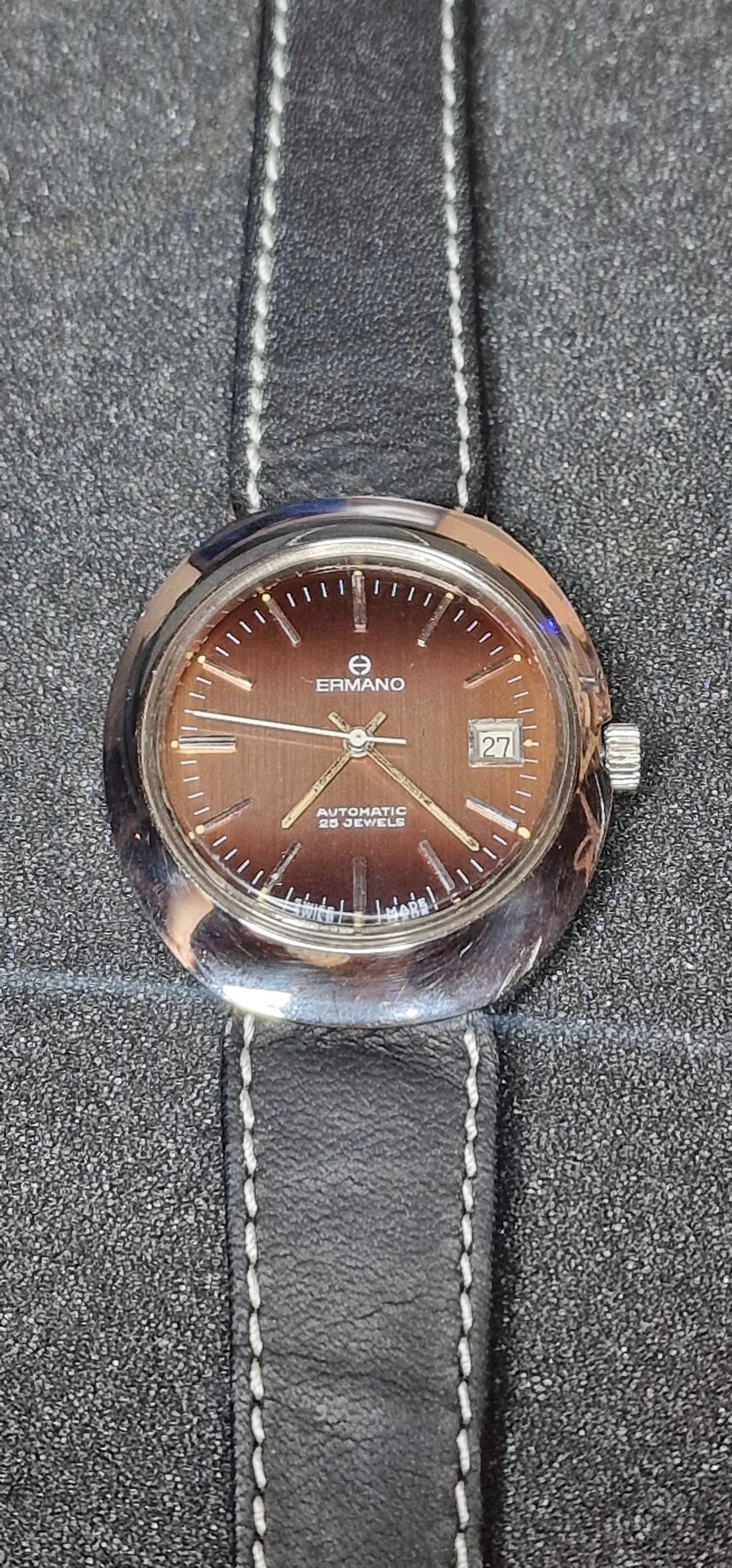 🕰️ Unworn Vintage Automatic Watch "ERANO" – Swiss Made, 70s/80s, Old Stock, 41mm