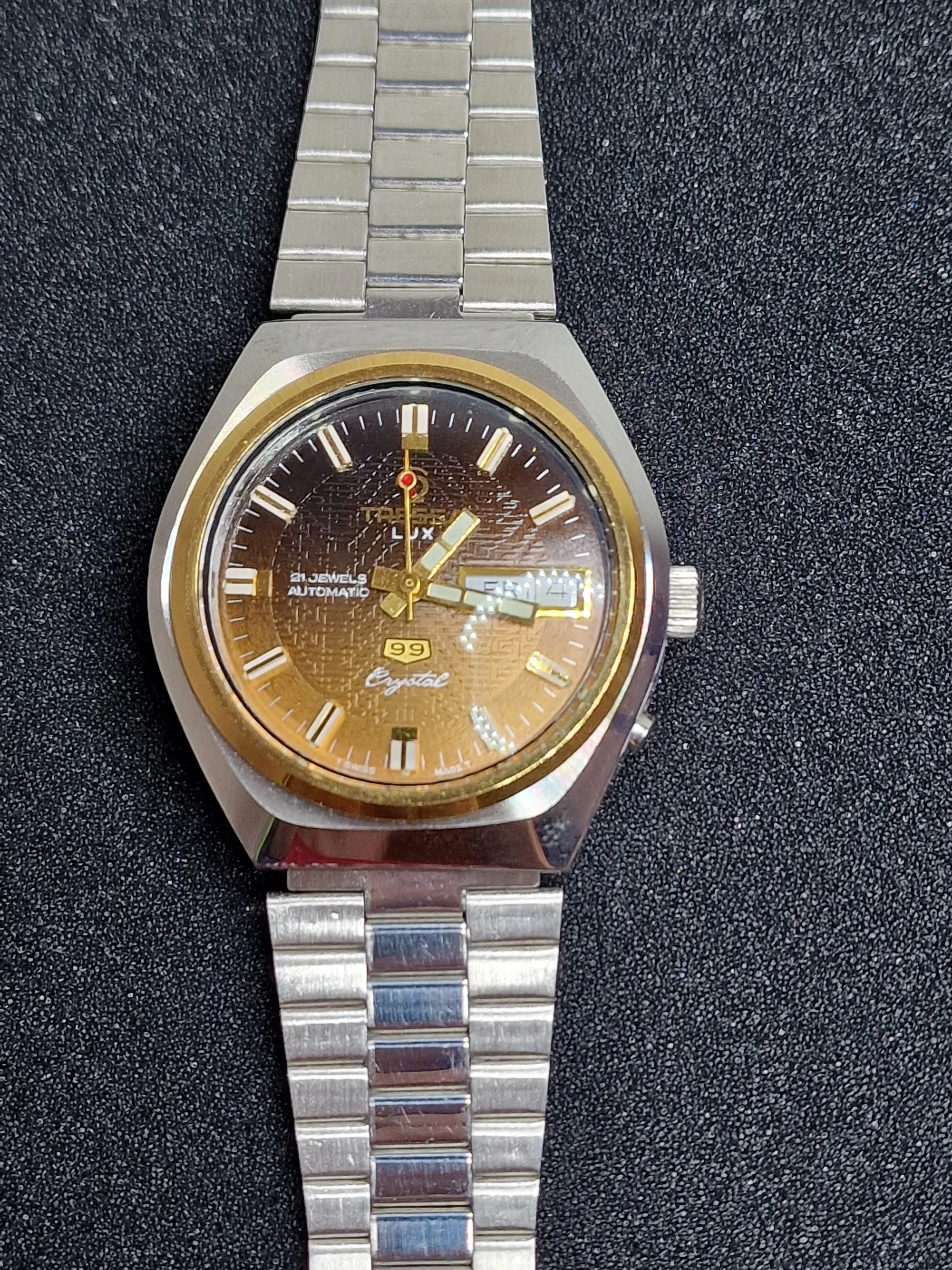 Unworn Vintage Automatic Watch "TRESSA LUX 99 Crystal" – 21 Jewels, Swiss Made, 1968/69 3