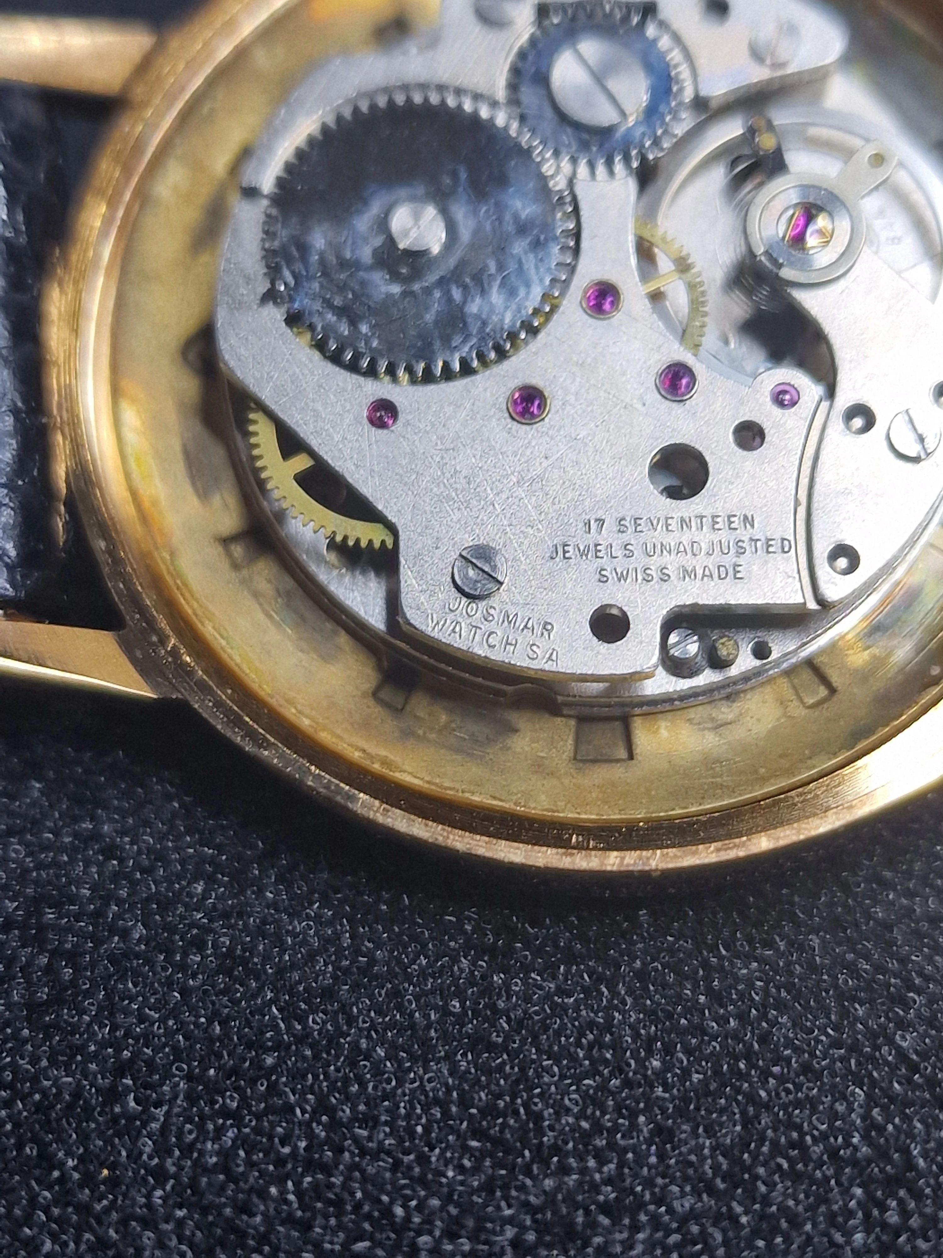 Unworn Vintage Josmar De Luxe Watch – Swiss Made – Hand-Wound – 50s/60s – Gold-Tone – NOS 10