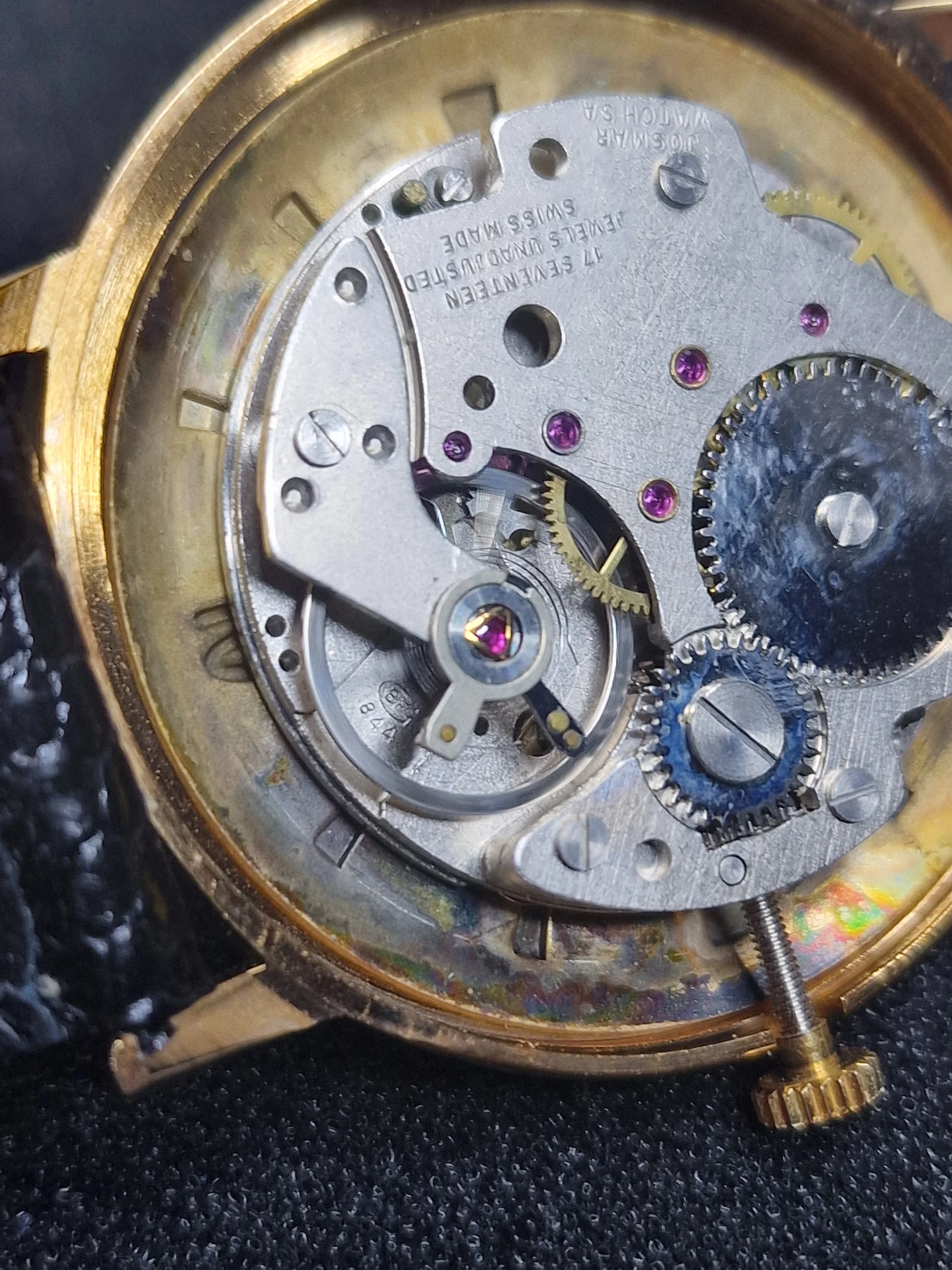 Unworn Vintage Josmar De Luxe Watch – Swiss Made – Hand-Wound – 50s/60s – Gold-Tone – NOS 11