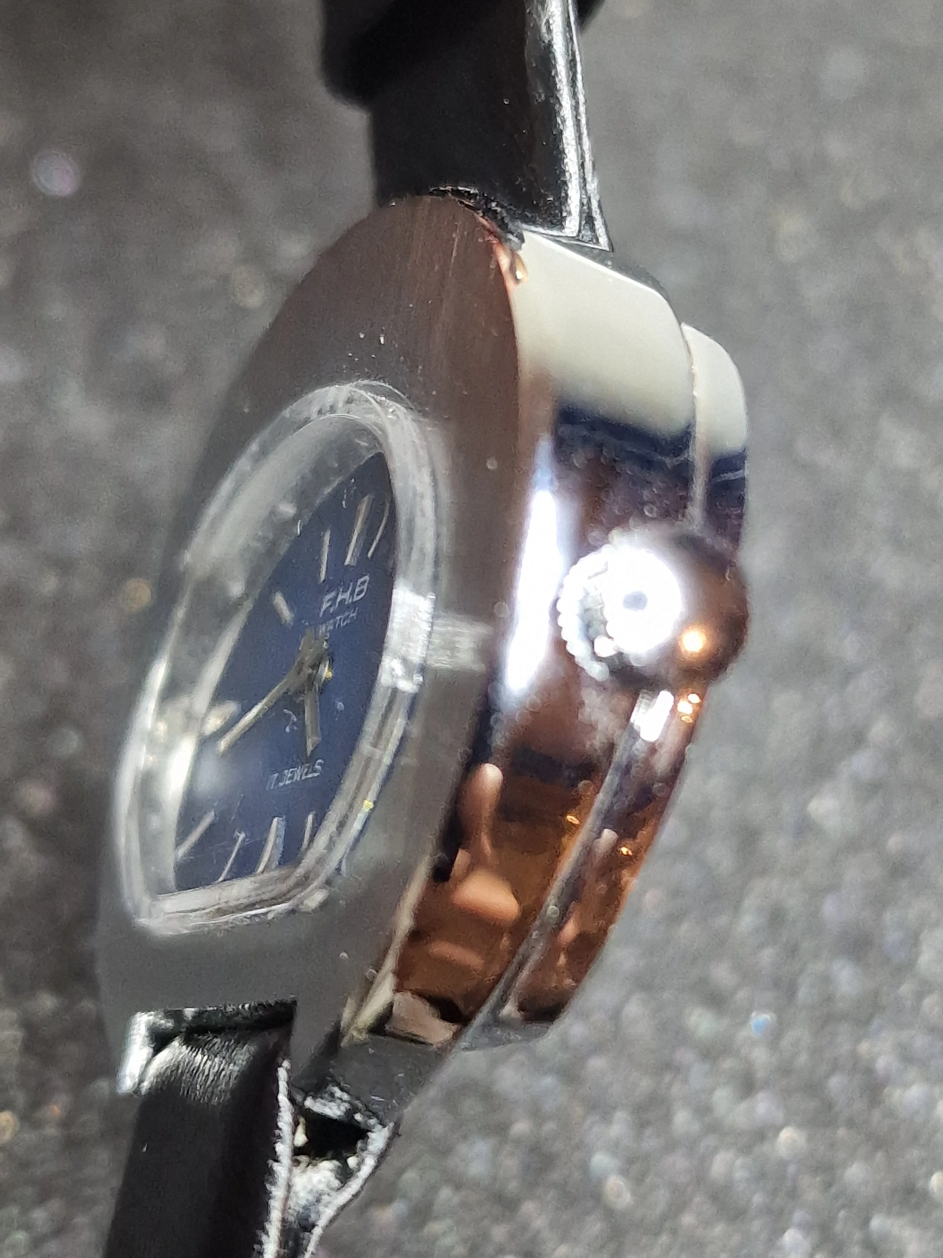 Unworn Vintage Ladies' Watch "F.H.B." – Swiss Made, Hand-Wound, 70s/80s, Steel Case 8