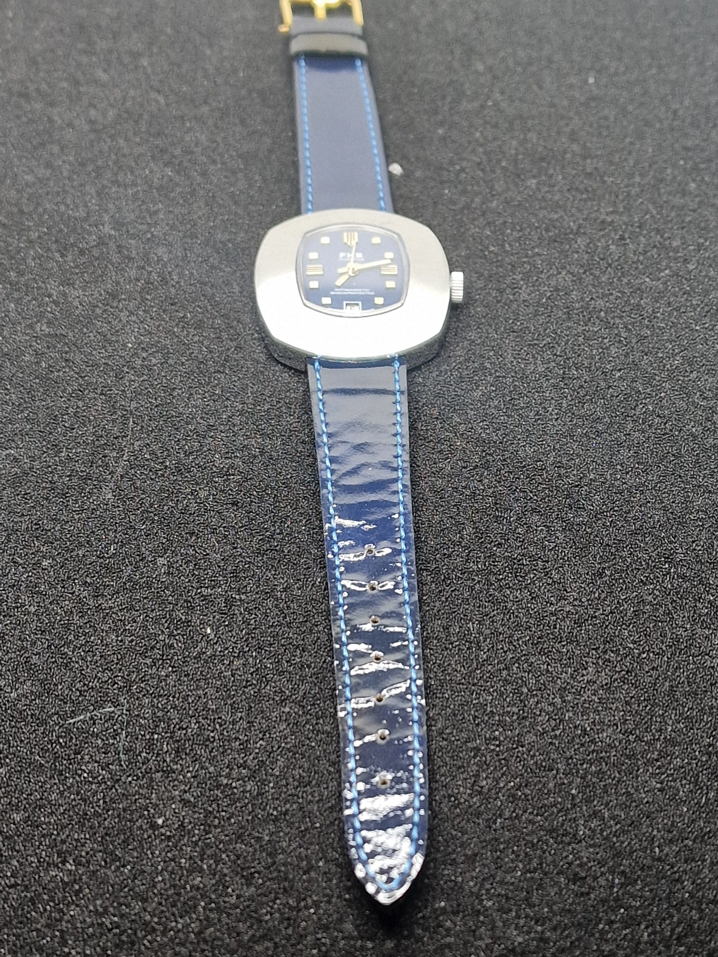 Unworn Vintage Men’s Watch "F.H.B" – Swiss Made, Hand-Wound, 1960s/70s, Steel Case 2